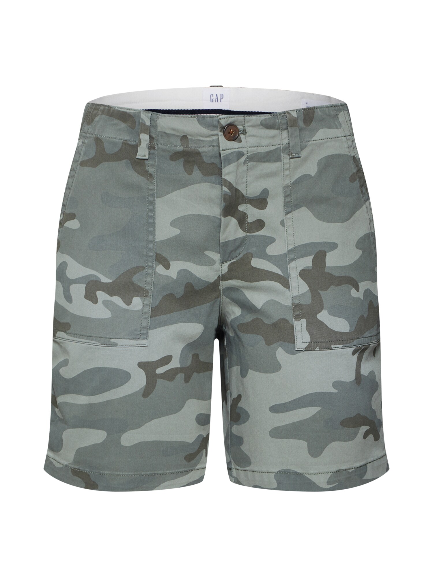 Gap Dames Cargobroek 5 Inch Gf Short Print Groen Gemengde Kleuren gap kopen in de aanbieding