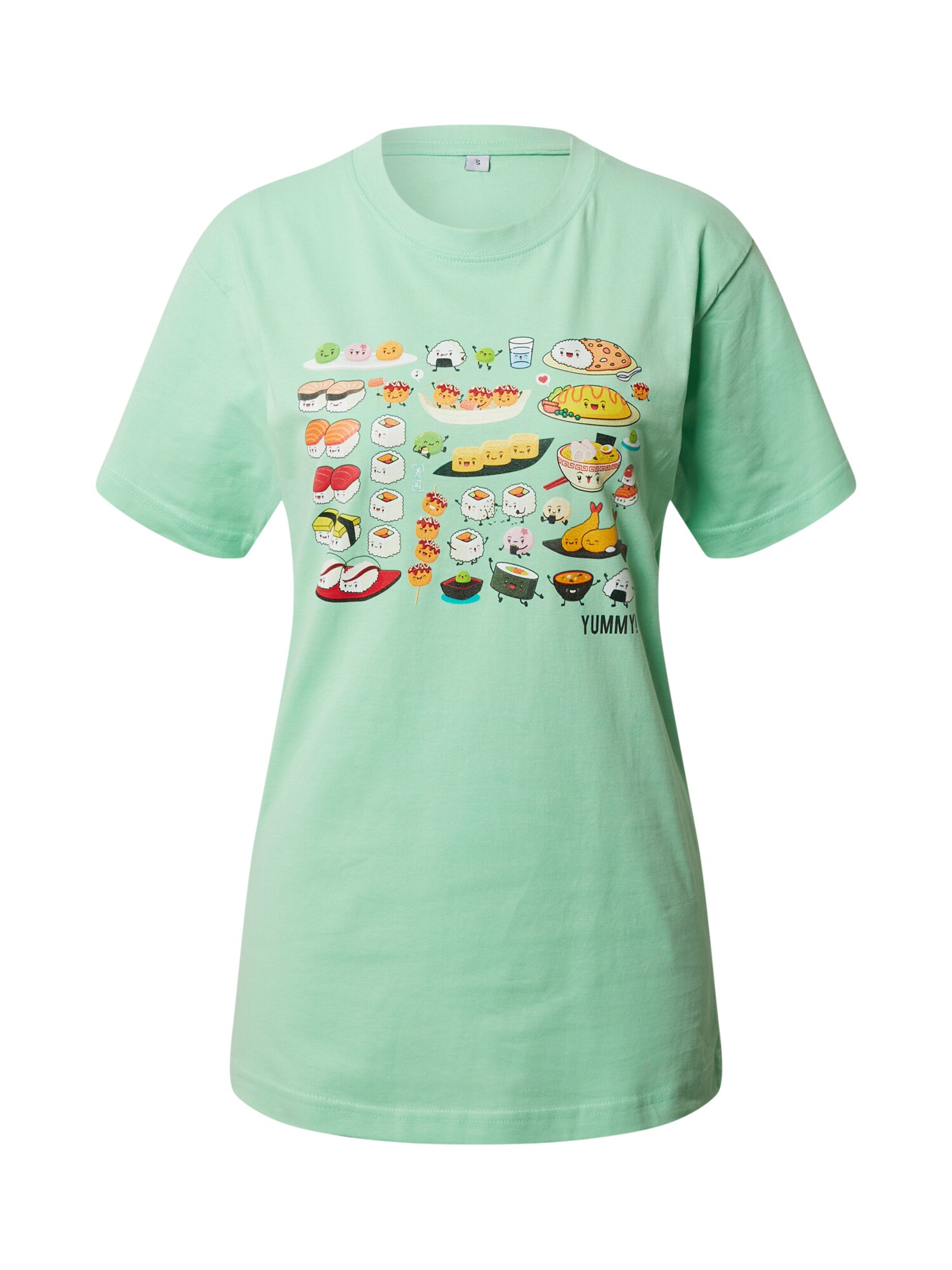 Merchcode Marškinėliai 'Pick A Sushi'  mėtų spalva / mišrios spalvos