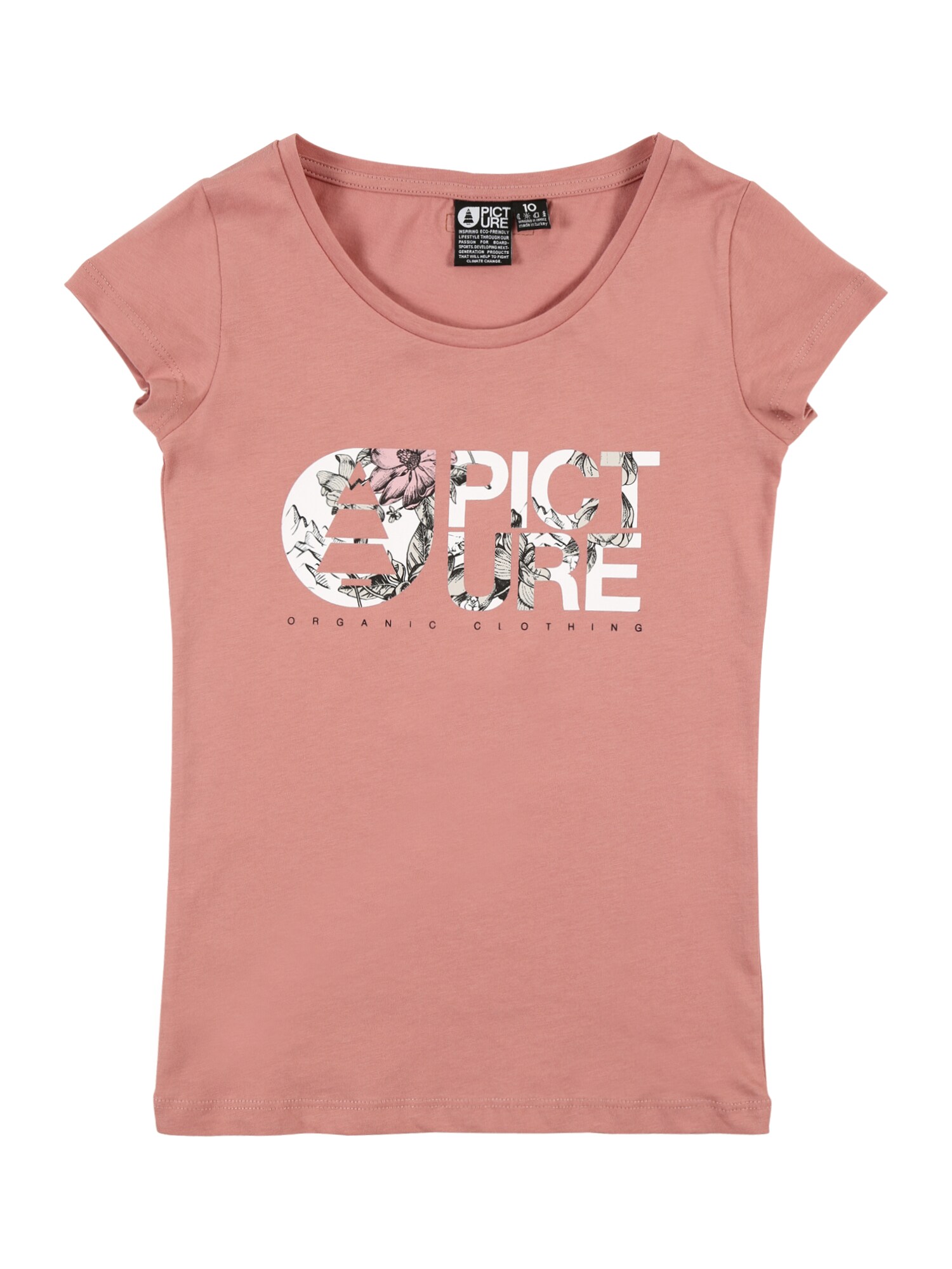 Picture Organic Clothing Sportiniai marškinėliai 'FASTY'  juoda / rožių spalva / balta
