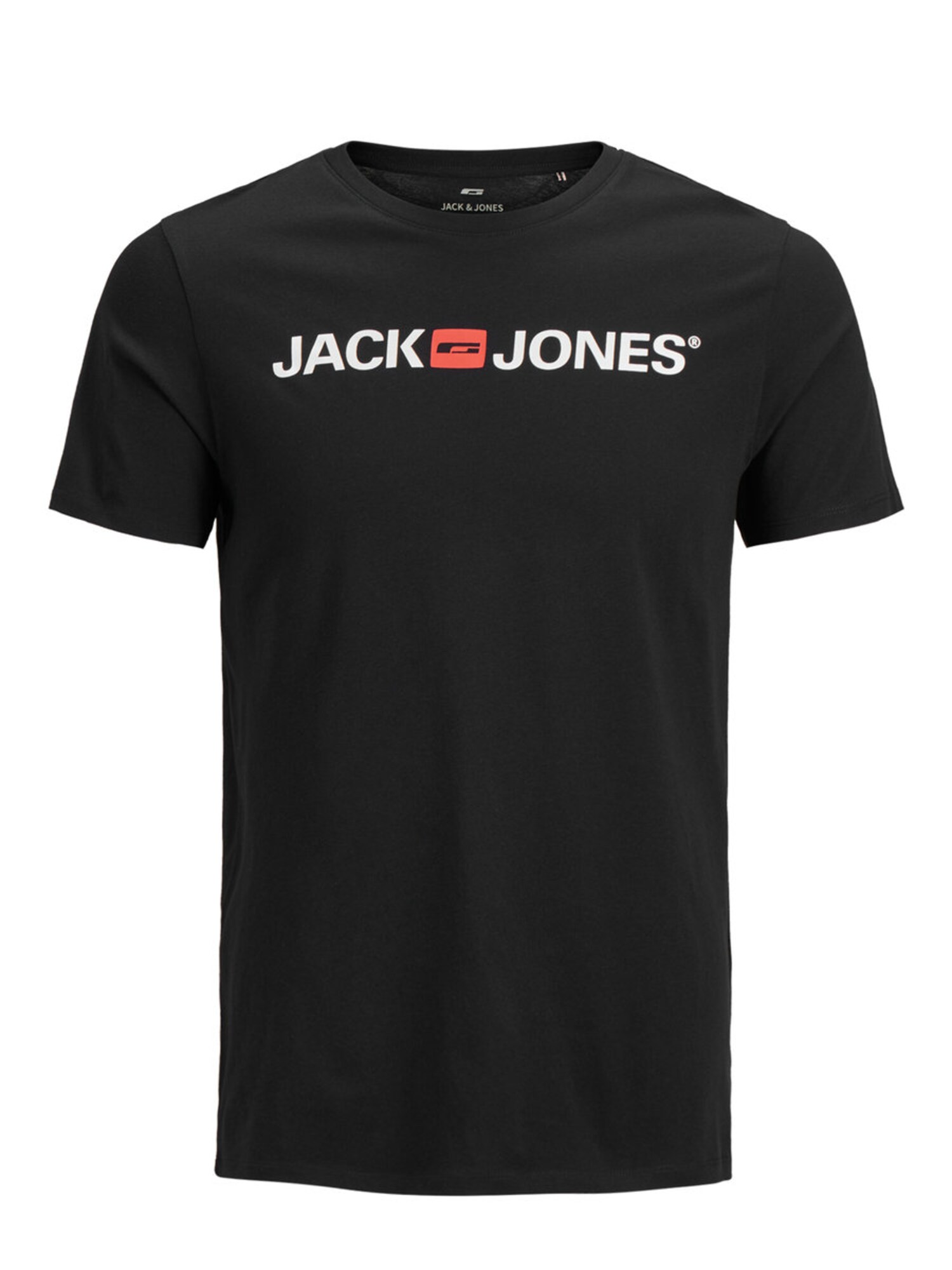JACK & JONES Tricou Essentials roșu intens / negru / alb