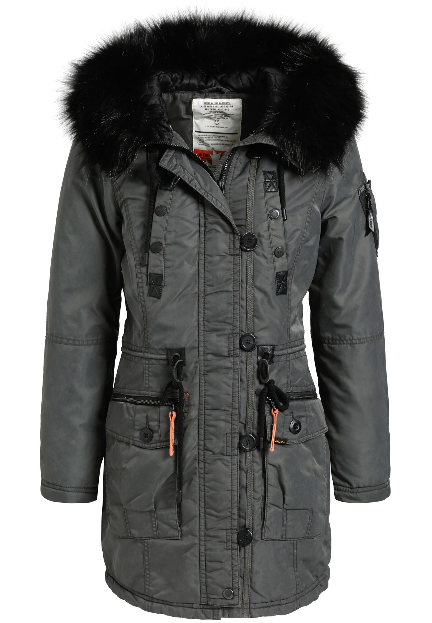Khujo Dames Winterparka Dhalia Basaltgrijs khujo kopen in de aanbieding