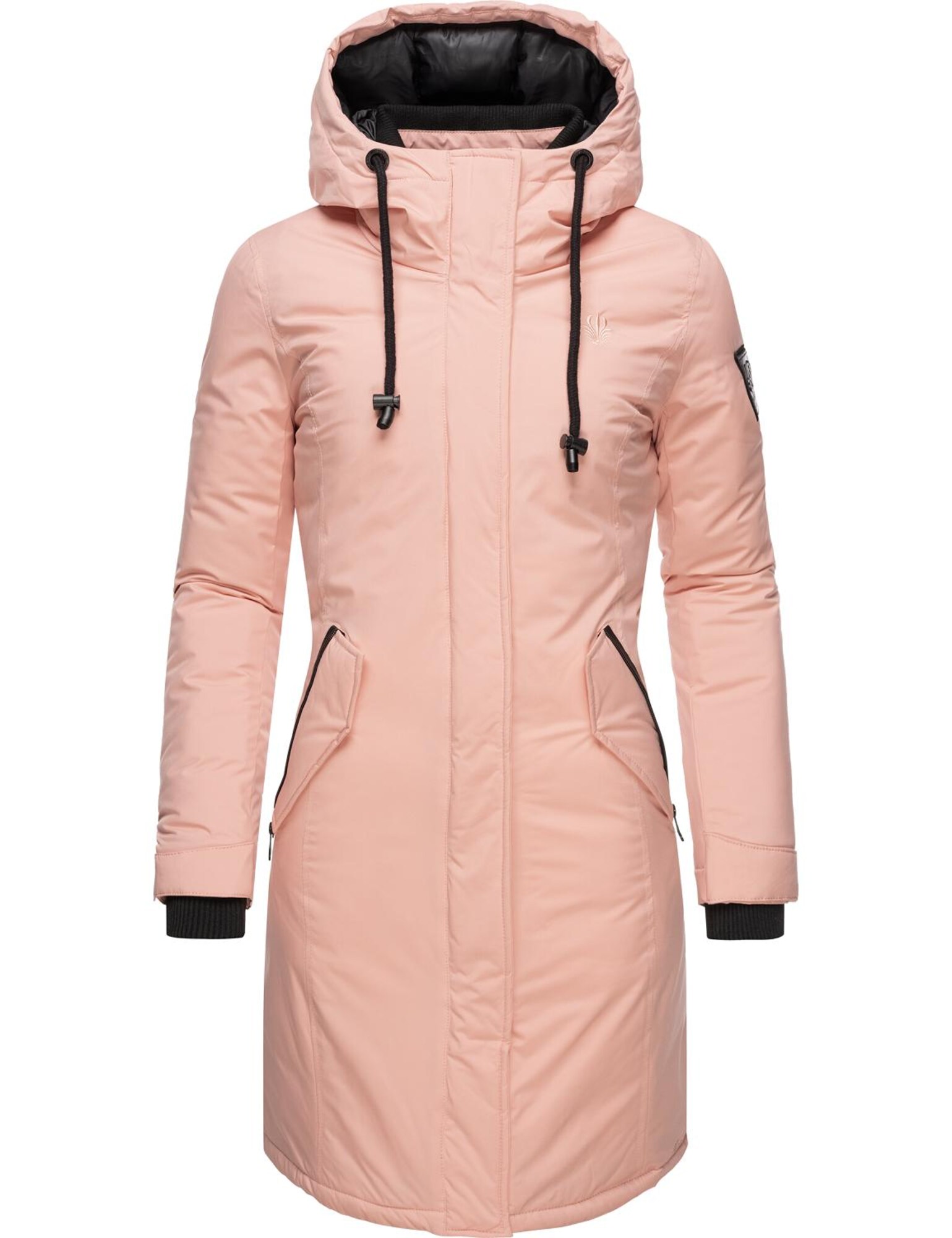 NAVAHOO Palton de iarnă  roz pal / negru