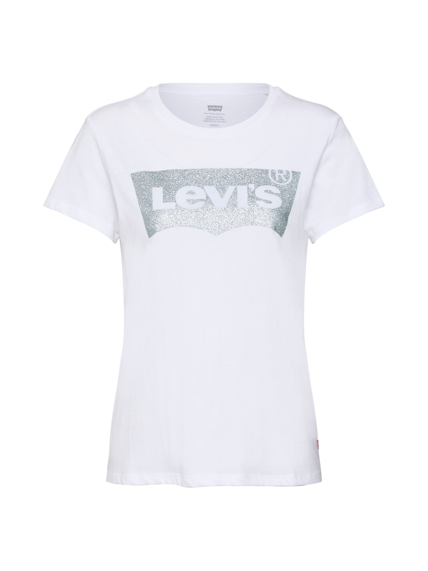LEVI'S Marškinėliai 'The Perfect Tee'  balta / sidabrinė