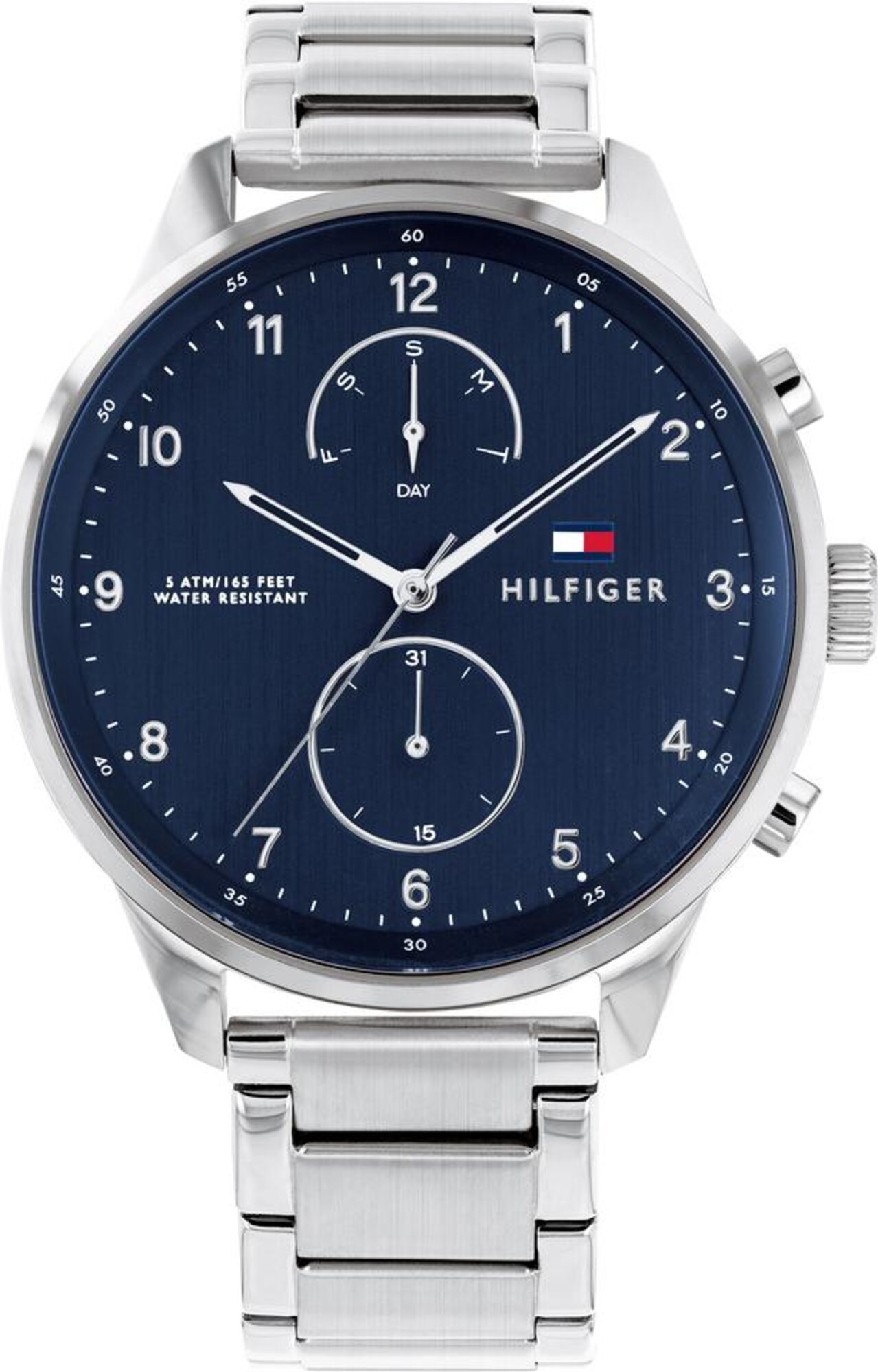 TOMMY HILFIGER Analoginis (įprastinio dizaino) laikrodis  safyro / sidabrinė