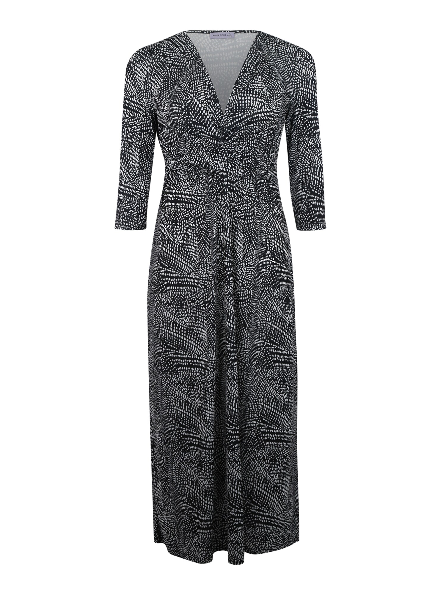 Anna Field Curvy Dames Jurk Zwart Wit anna field curvy kopen in de aanbieding