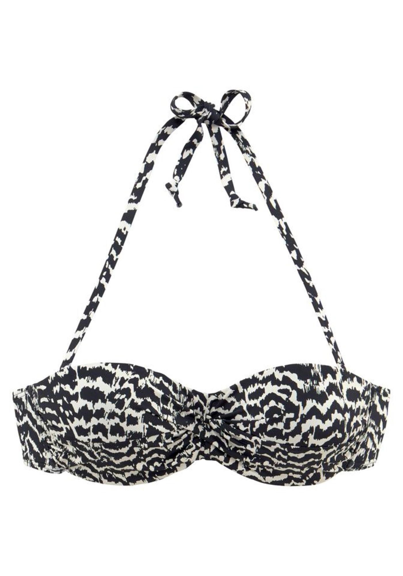 LASCANA Bikinový top 'Clara'  béžová / čierna