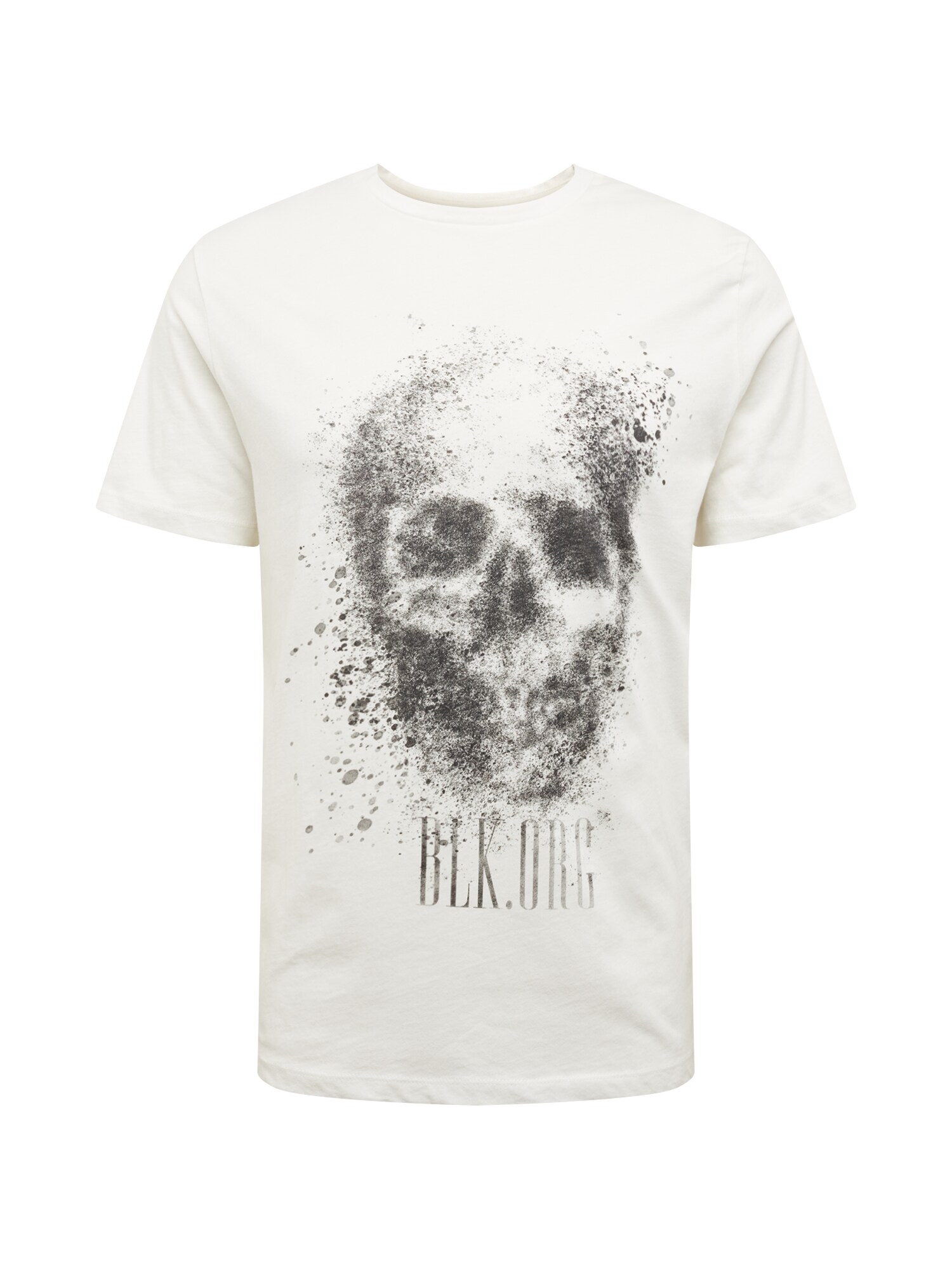 JACK & JONES Marškinėliai 'JORSOLEX TEE SS CREW NECK BLK'  balkšva