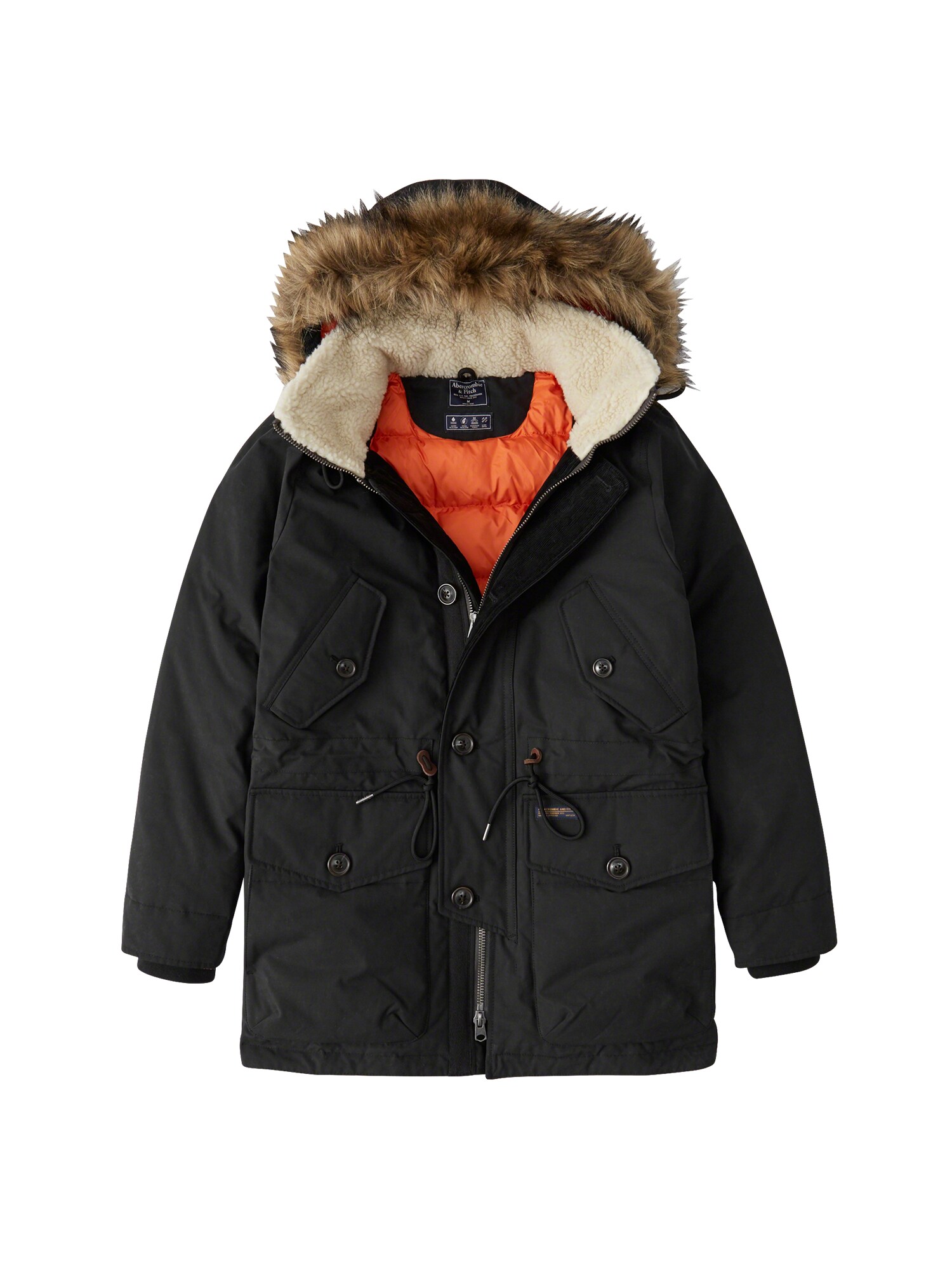 Abercrombie Fitch Heren Winterparka Expedition Parka 4Cc Zwart abercrombie fitch kopen in de aanbieding