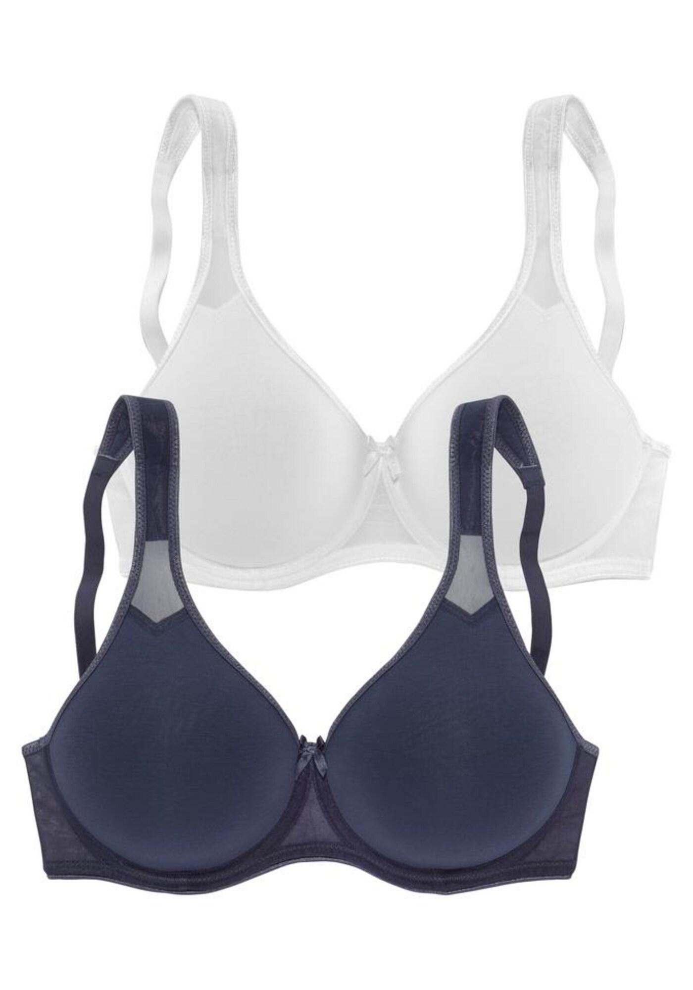 PETITE FLEUR Sutien  albastru marin / alb