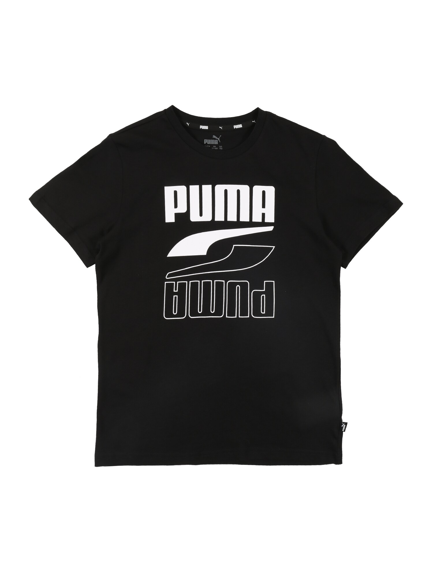 PUMA Marškinėliai 'Rebel Bold'  balta / juoda
