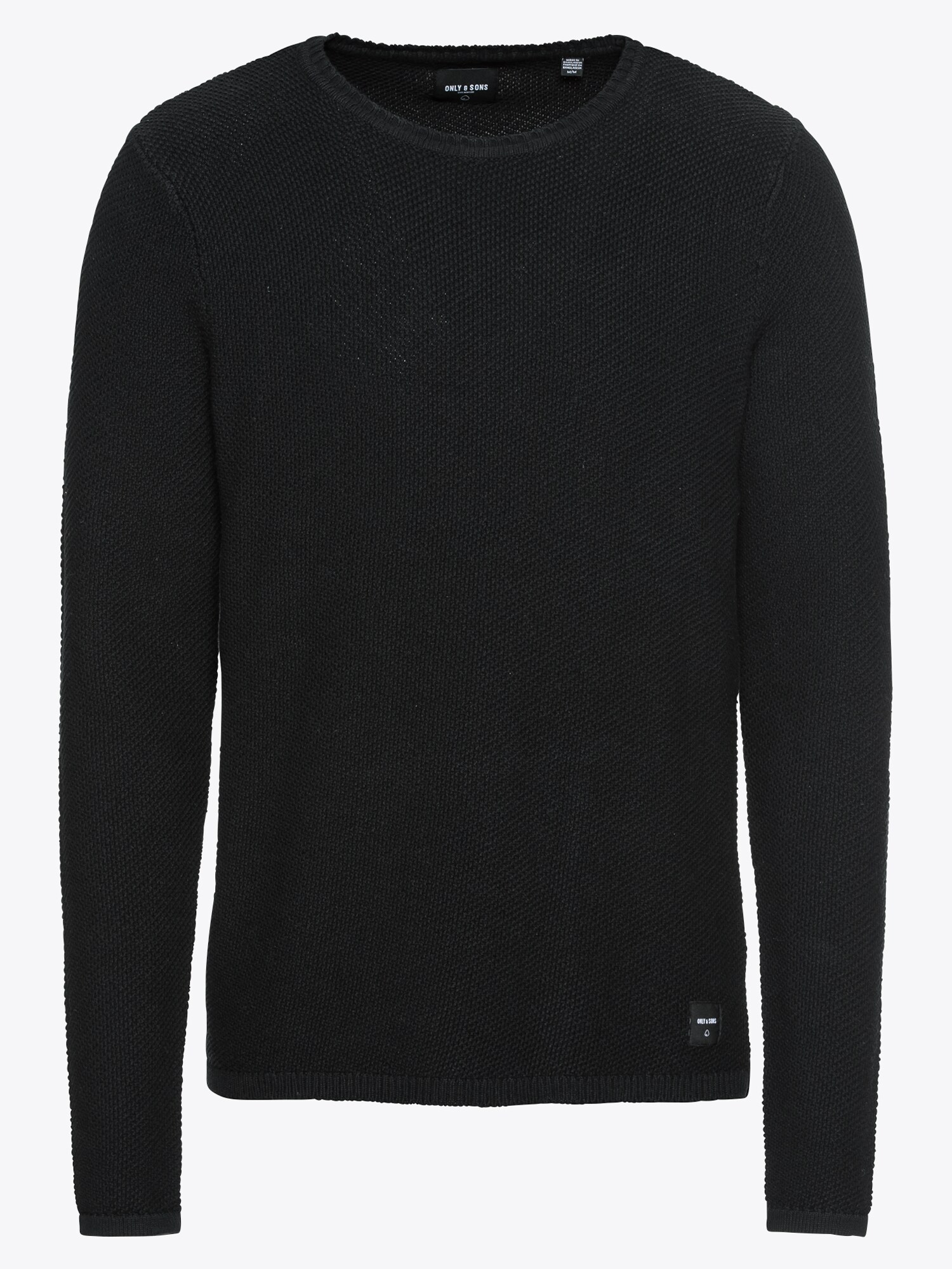 Only & Sons Sveter 'onsDAN 7 STRUCTURE CREW NECK NOOS'  čierna