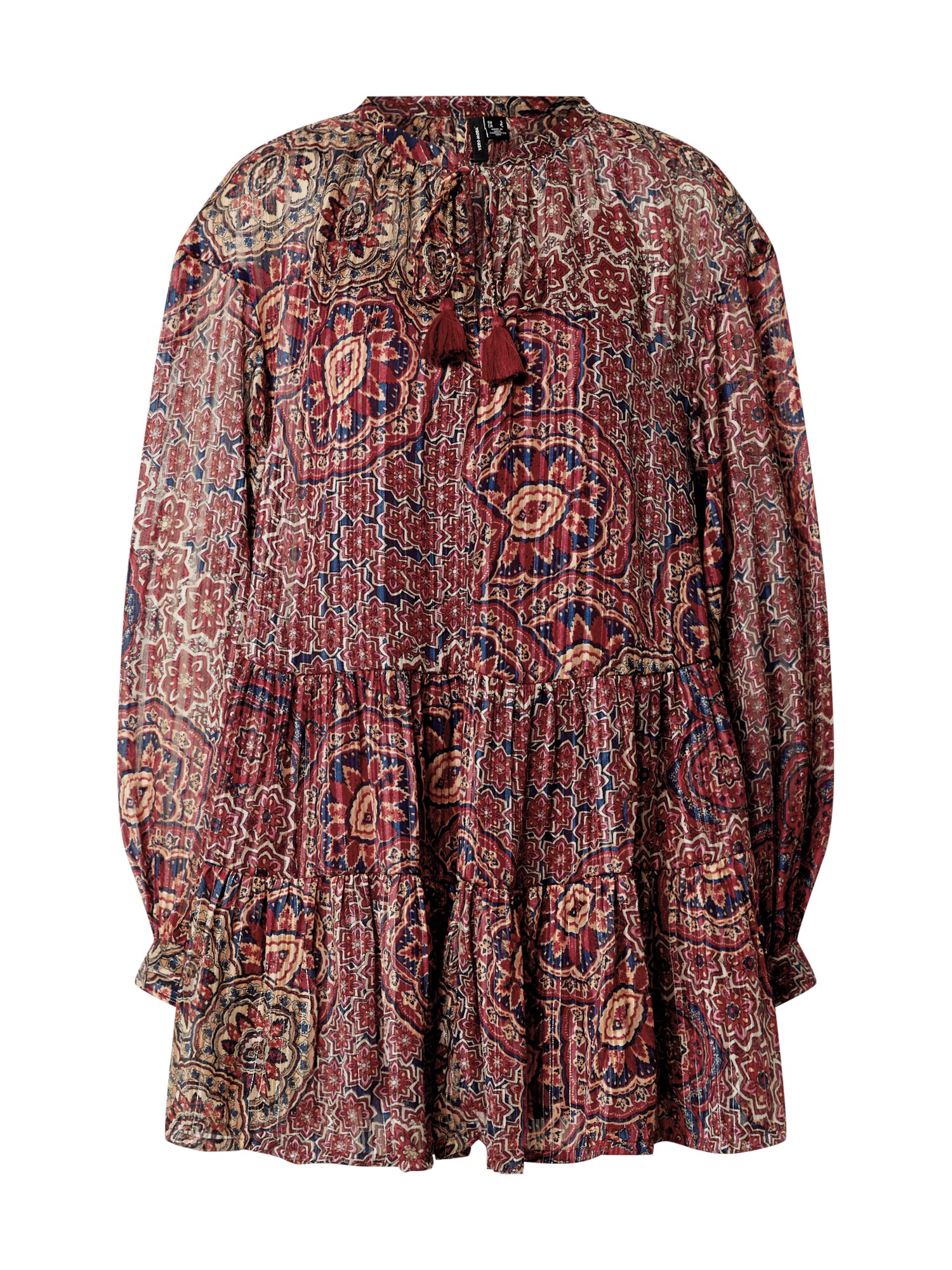 VERO MODA Tunika 'VAMMA'  raudona / mėlyna / smėlio / balta