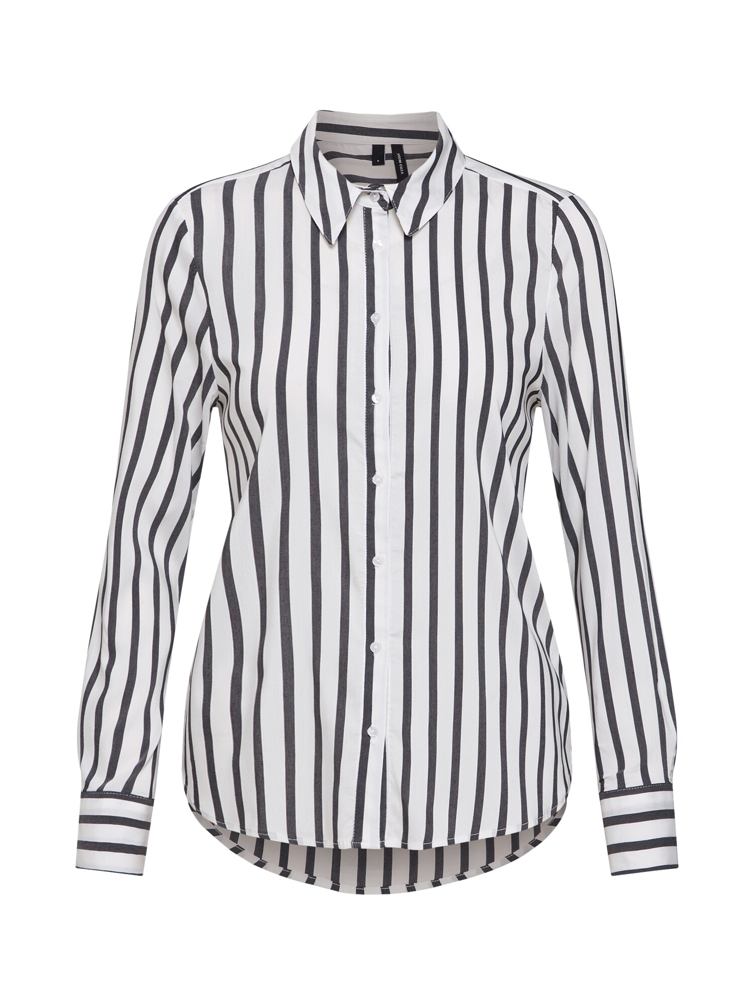 Vero Moda Dames Blouse Vmnikita Ls Shirt Exp Zwart Wit vero moda kopen in de aanbieding