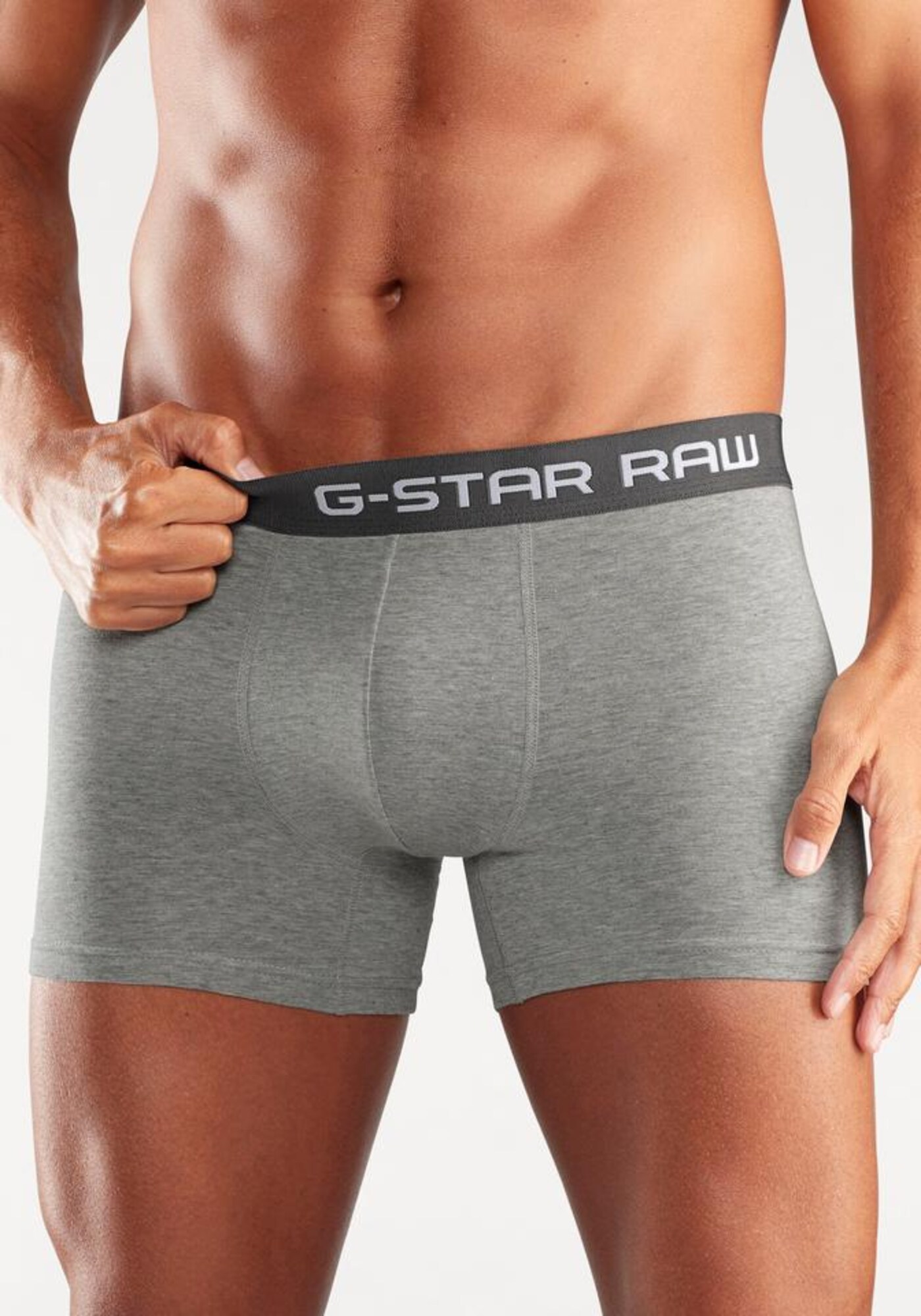 G-STAR Boxerky farby bahna / sivá melírovaná / čierna / biela (obrázok 6)