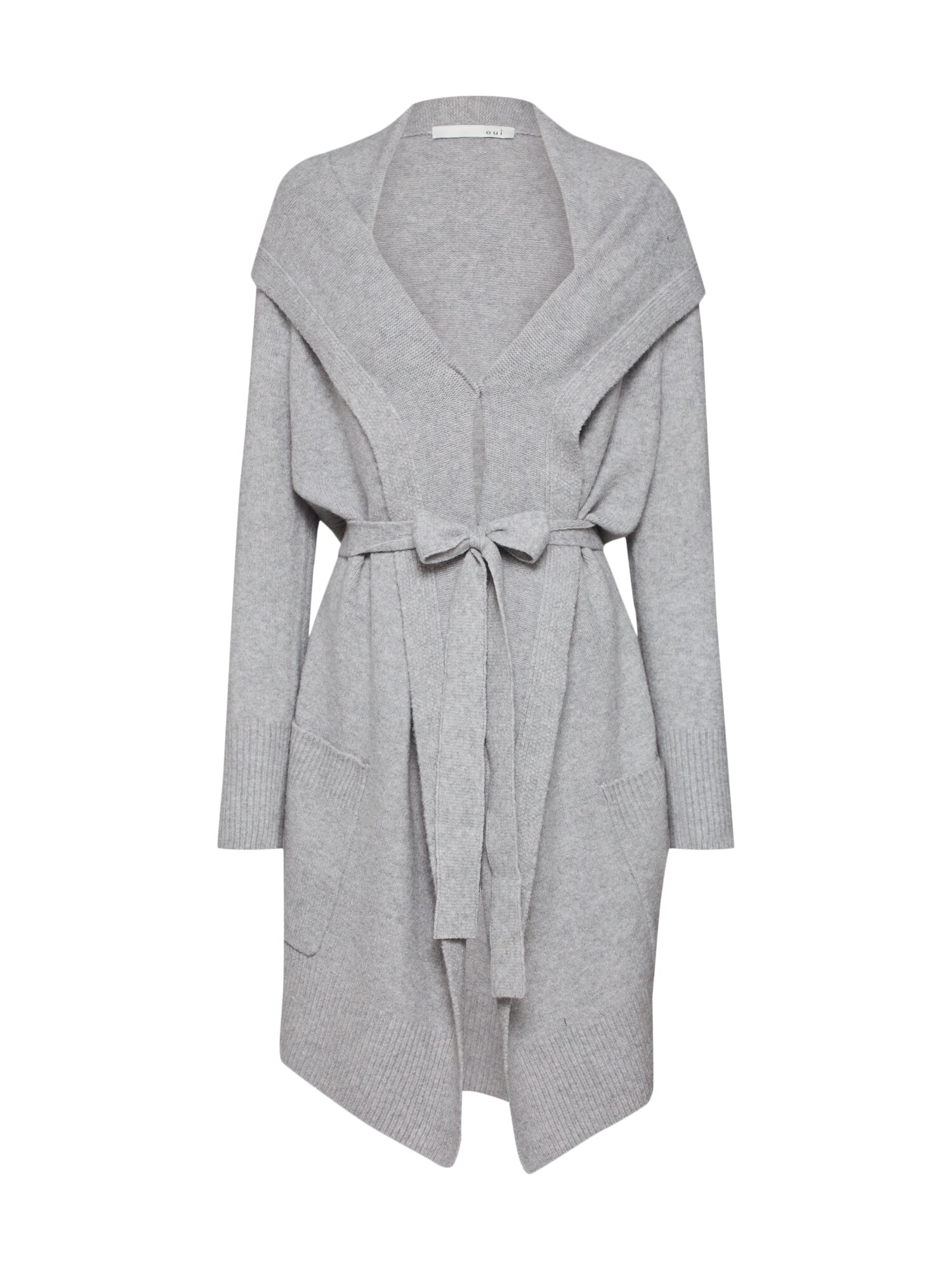 Oui Dames Gebreid Vest Lichtgrijs oui kopen in de aanbieding