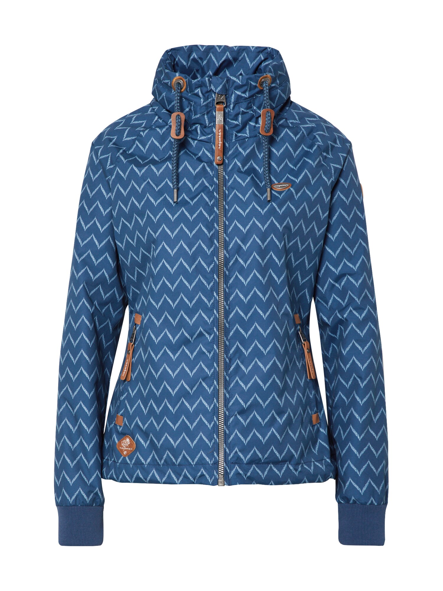 Ragwear Demisezoninė striukė 'Apoli Zig Zag'  balkšva / tamsiai (džinso) mėlyna