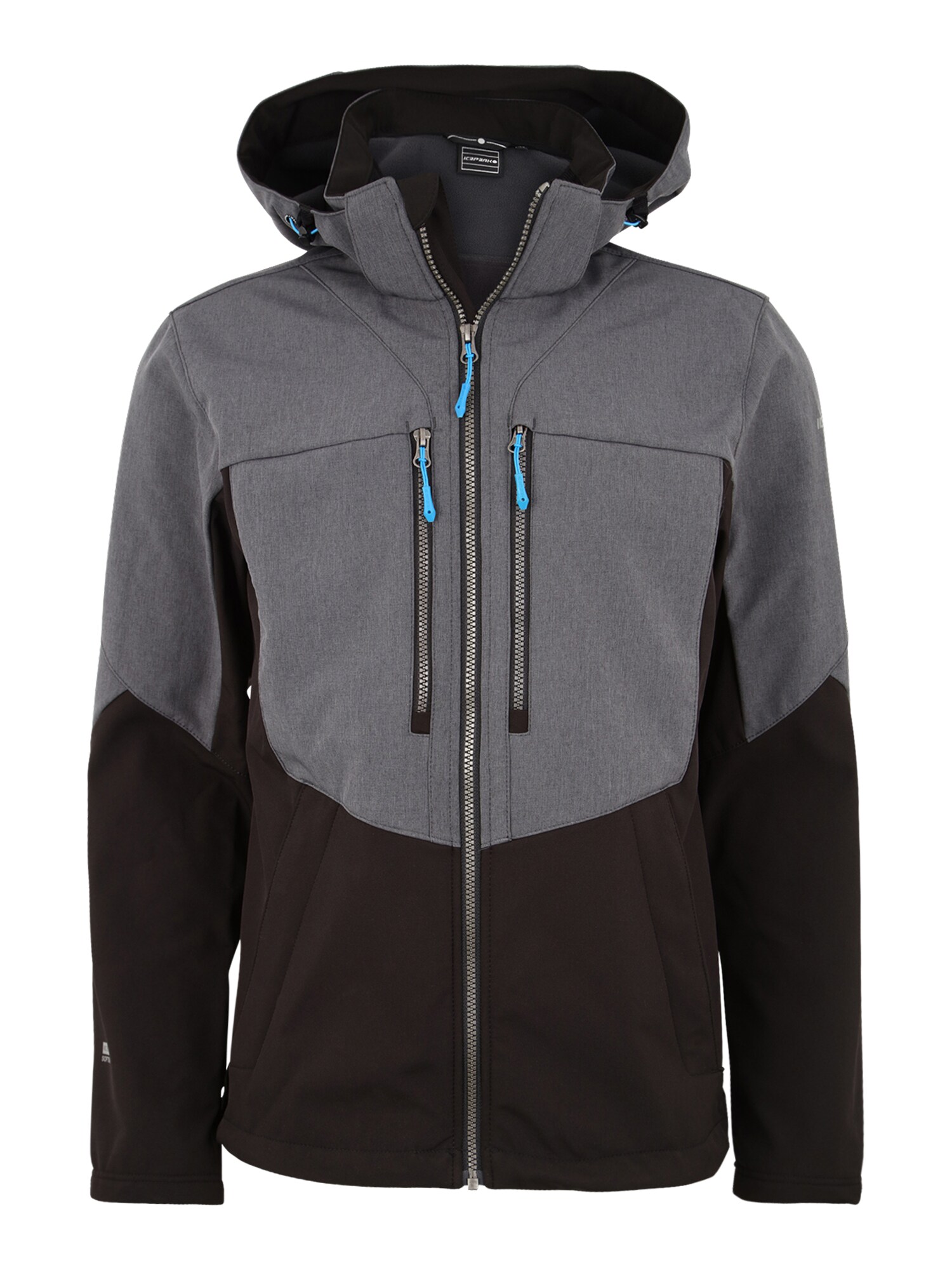 Icepeak Heren Outdoorjas Lefty Grijs Zwart icepeak kopen in de aanbieding