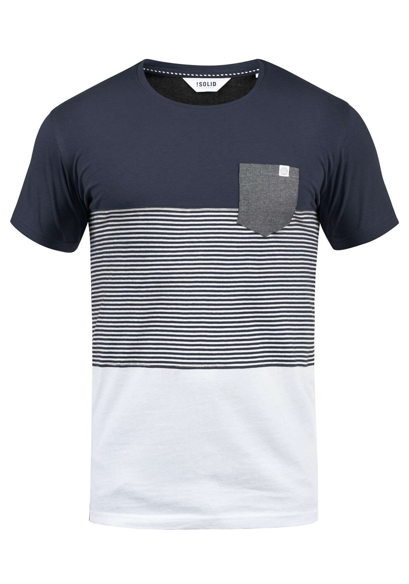 !Solid Camiseta 'Malte'  azul / navy / blanco