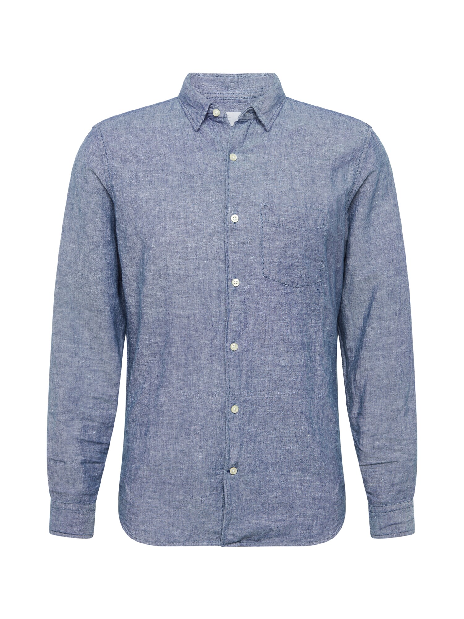 Gap Heren Overhemd Indigo Blauw Gemeleerd gap kopen in de aanbieding