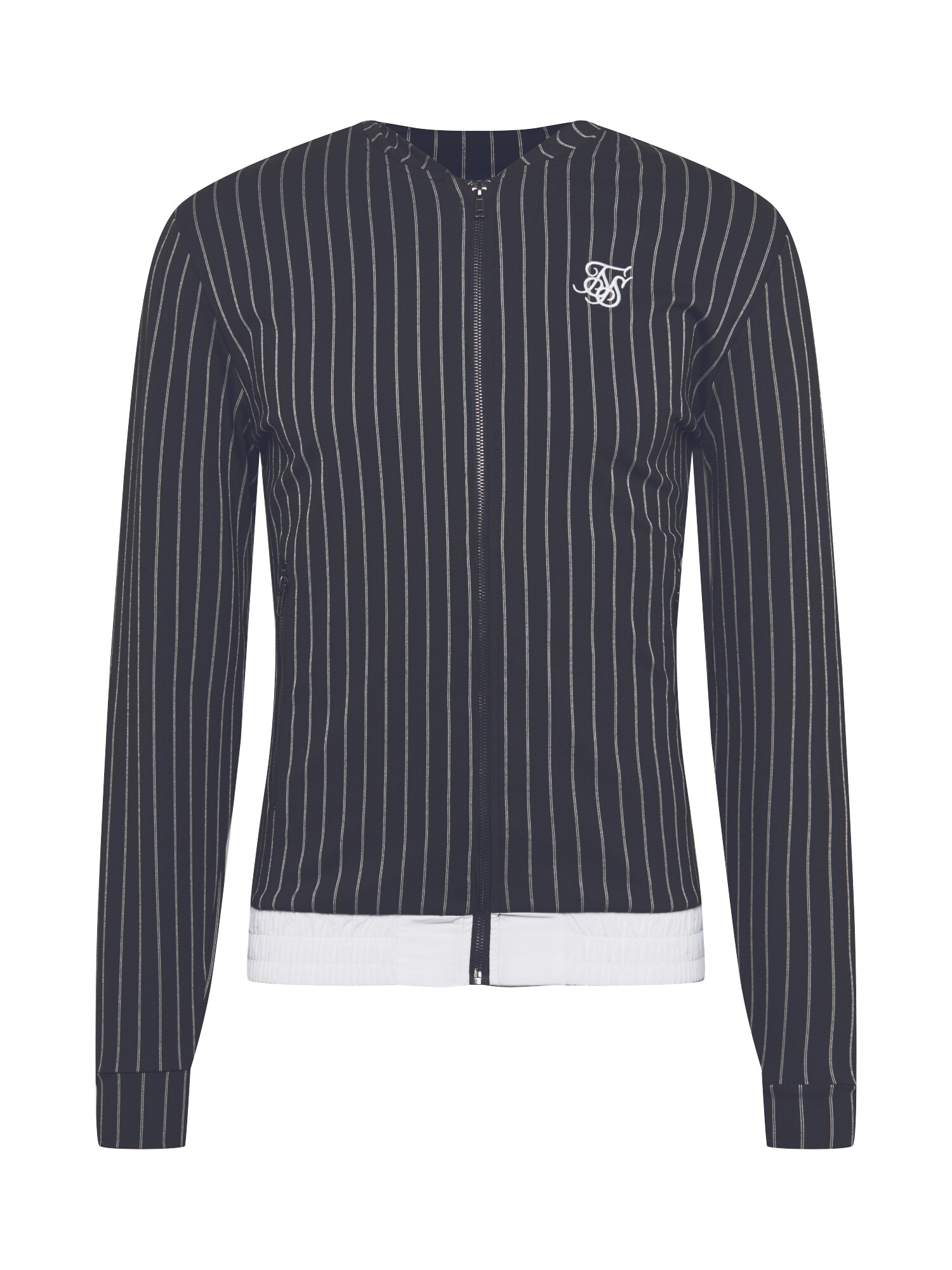 SikSilk Demisezoninė striukė  balta / juoda