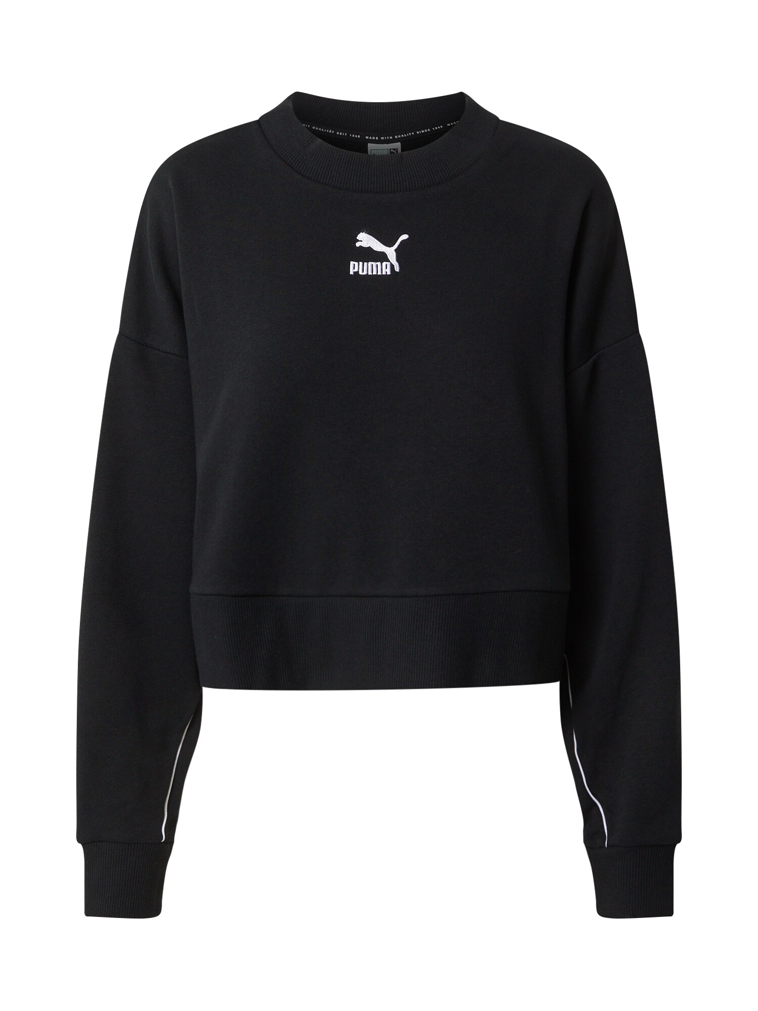 PUMA Megztinis be užsegimo 'Classics Crew'  balta / juoda