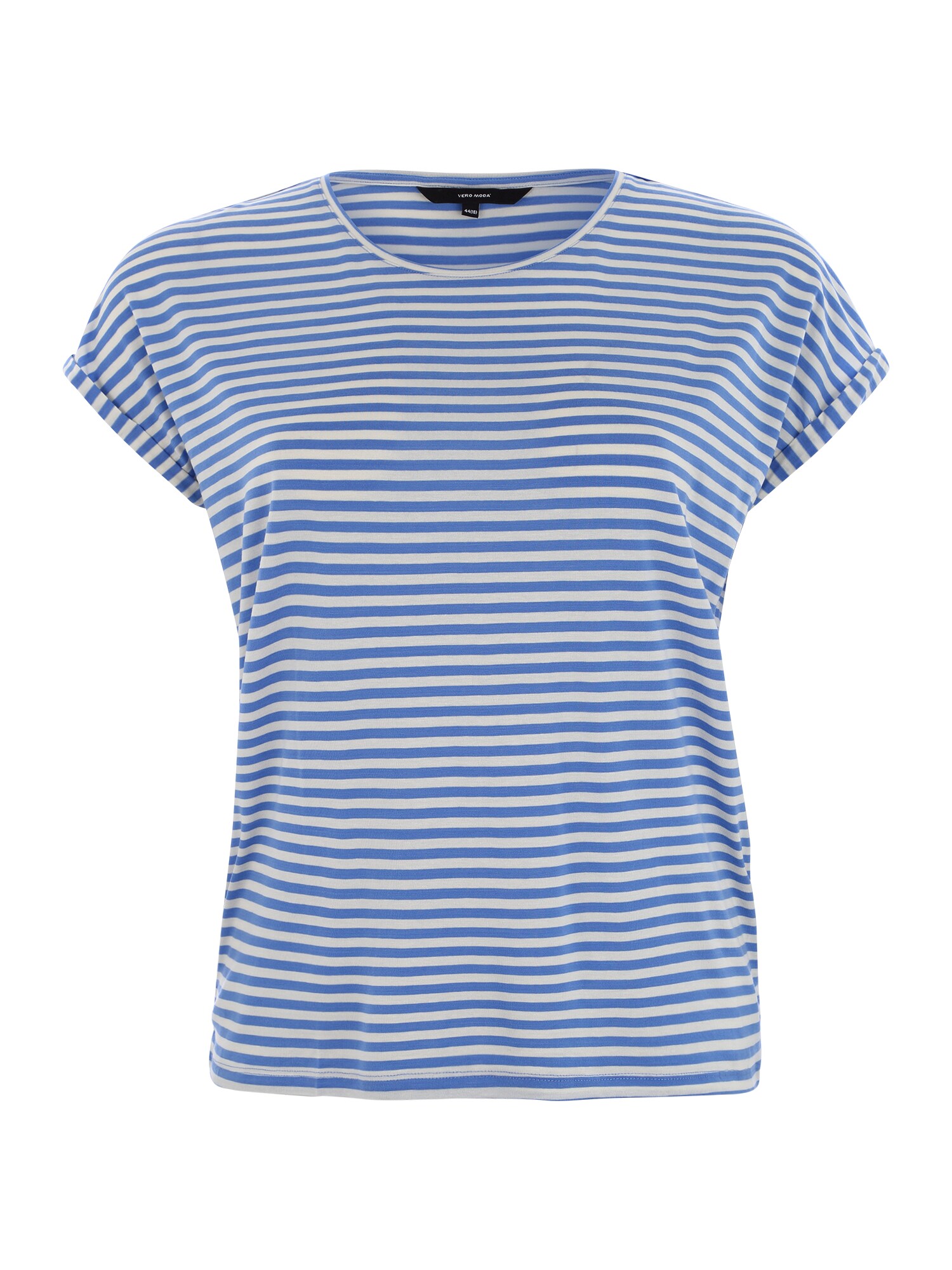 Vero Moda Curve Dames Shirt Ava Blauw Wit vero moda curve kopen in de aanbieding