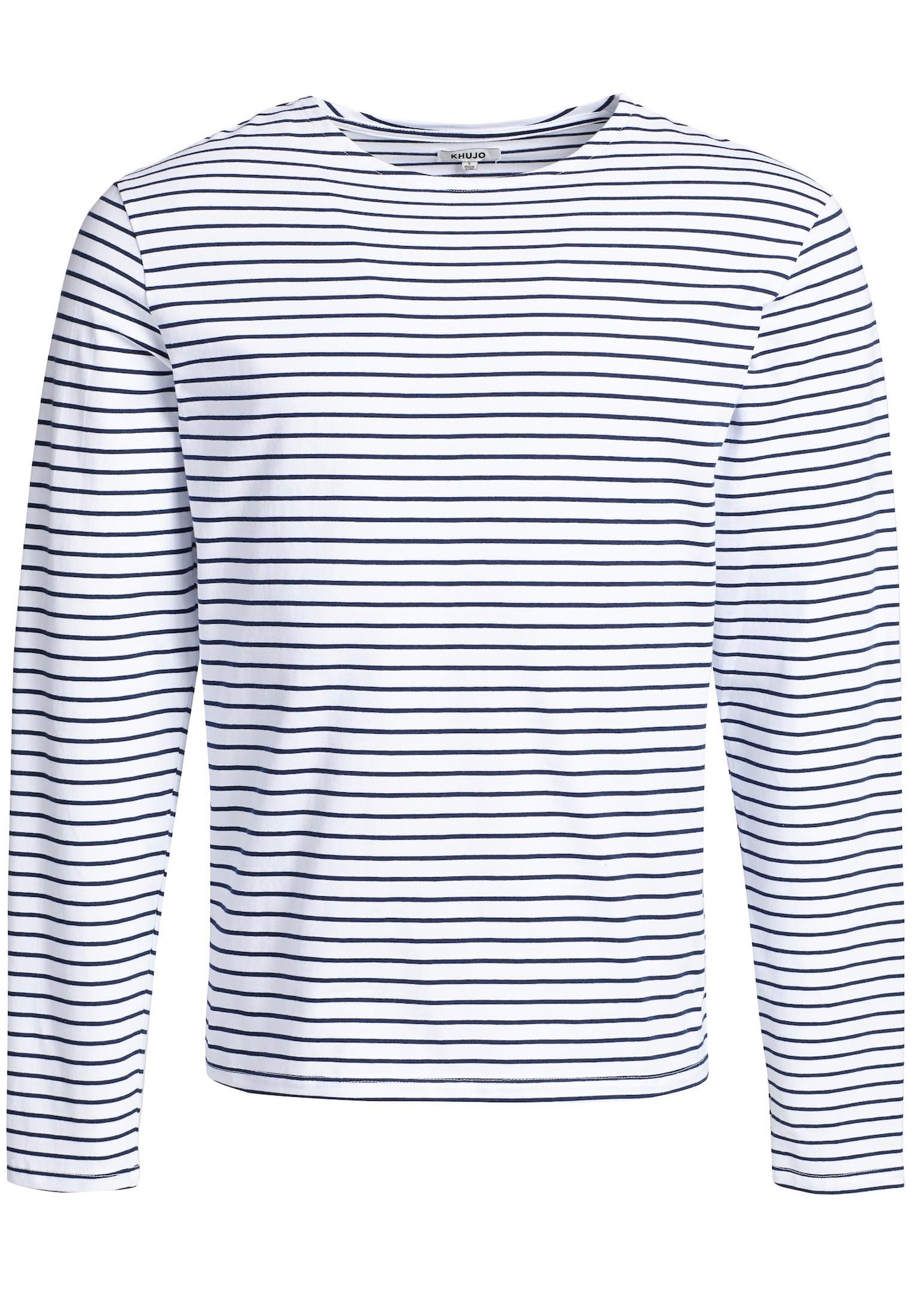 Khujo Heren Shirt Zane Navy Wit khujo kopen in de aanbieding