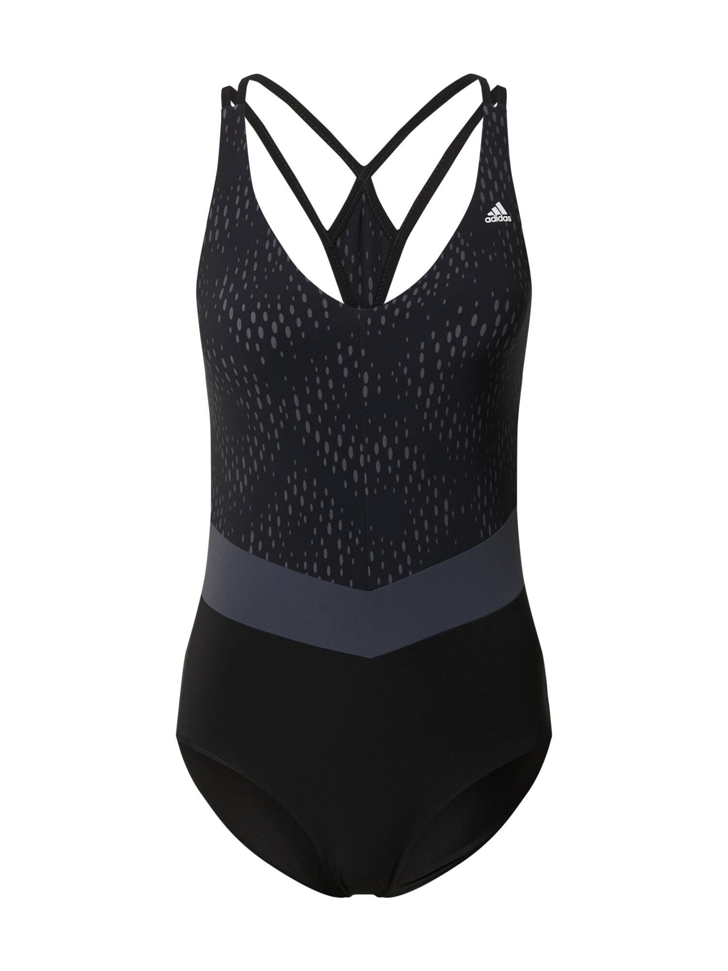 ADIDAS PERFORMANCE Sportinis maudymosi kostiumėlis  juoda / melsvai pilka