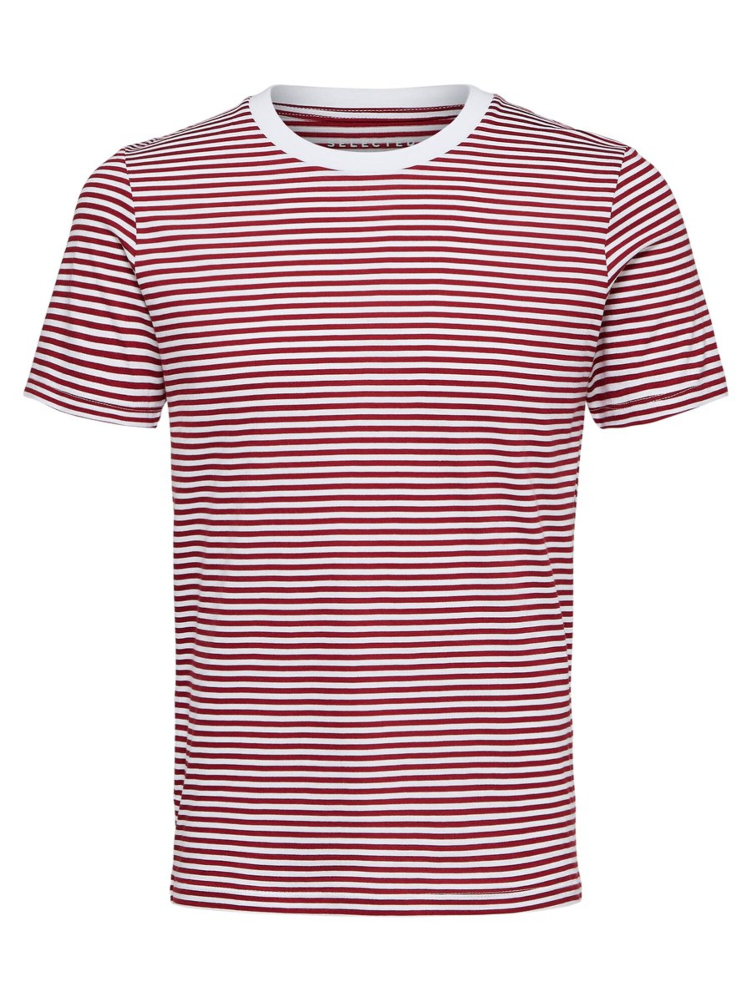 Selected Homme Heren Shirt Pastelrood Wit selected homme kopen in de aanbieding