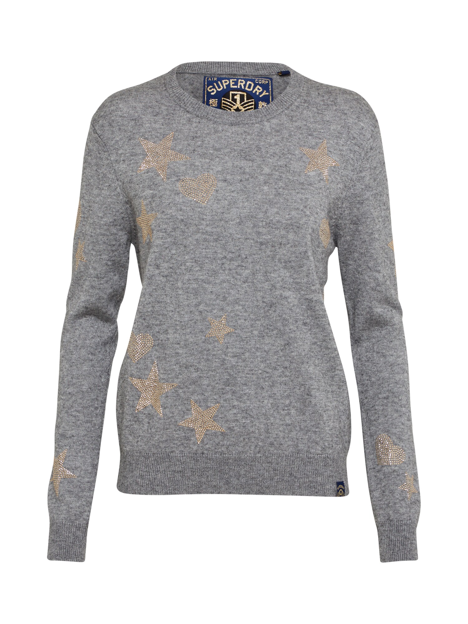 Superdry Dames Trui Gemstone Grijs superdry kopen in de aanbieding