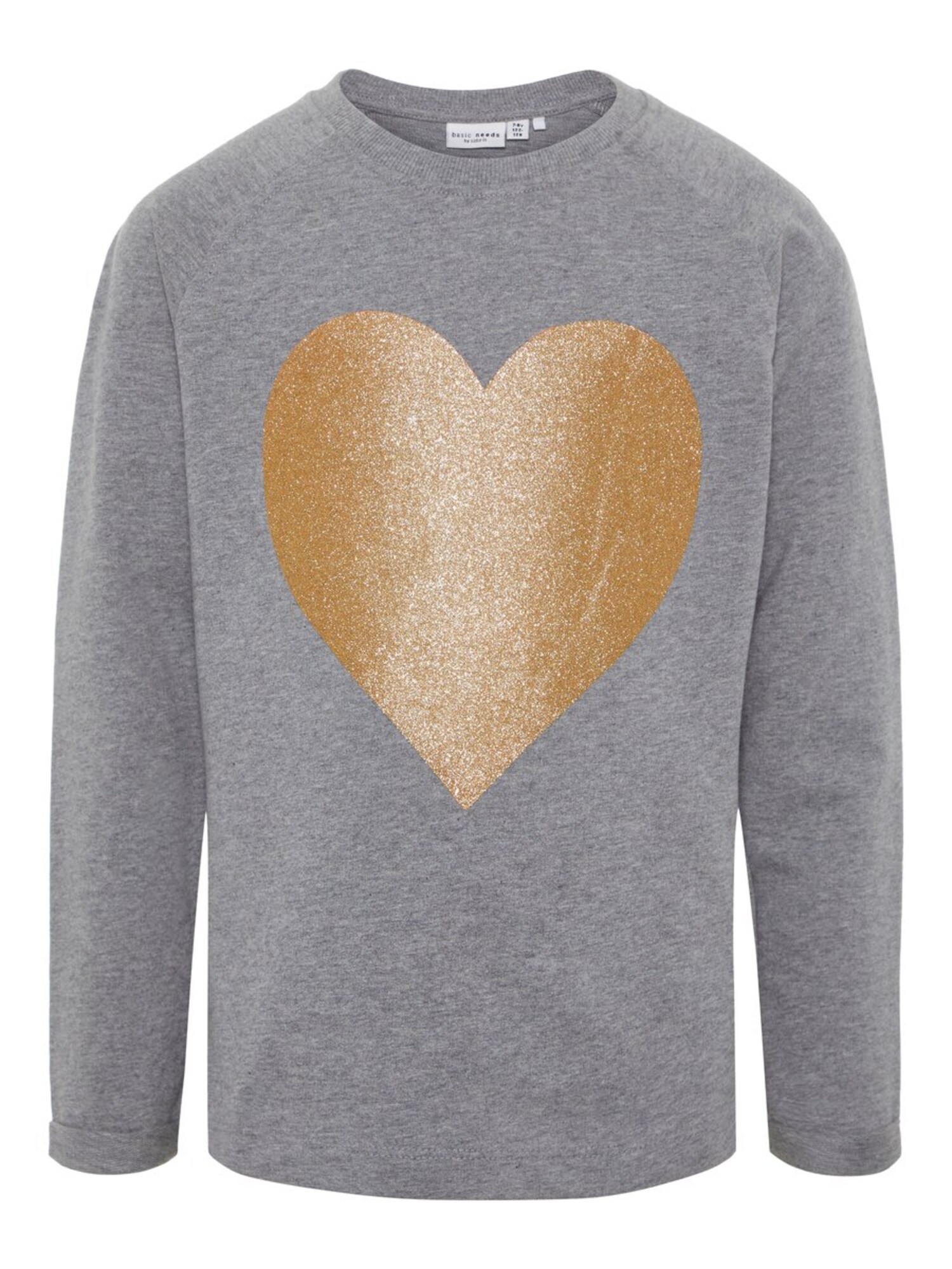 Name It Meisjes Sweatshirt Goudgeel Grijs Gemeleerd name it kopen in de aanbieding