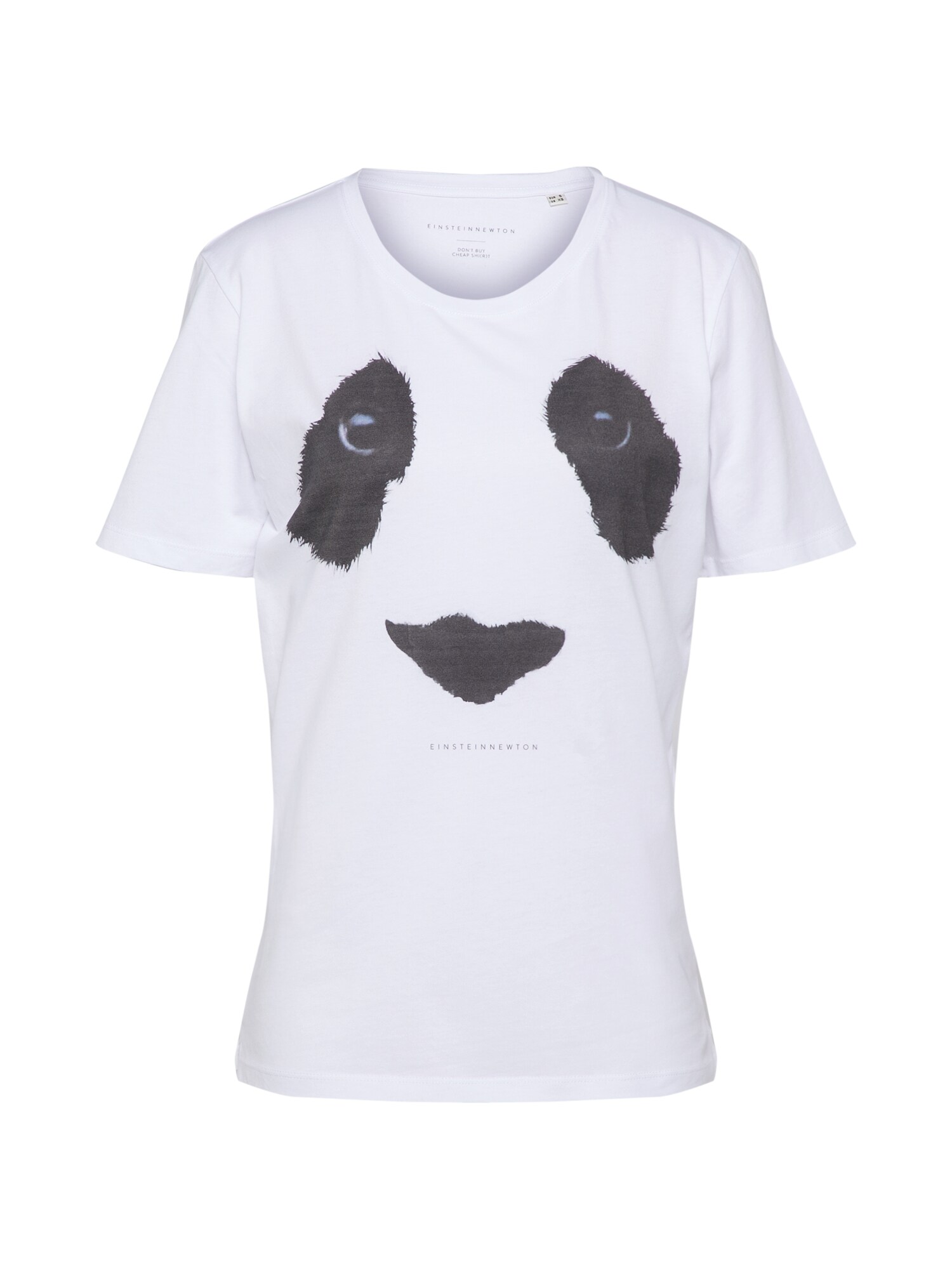 EINSTEIN & NEWTON Marškinėliai 'Panda Eyes Paxton'  tamsiai pilka / balta