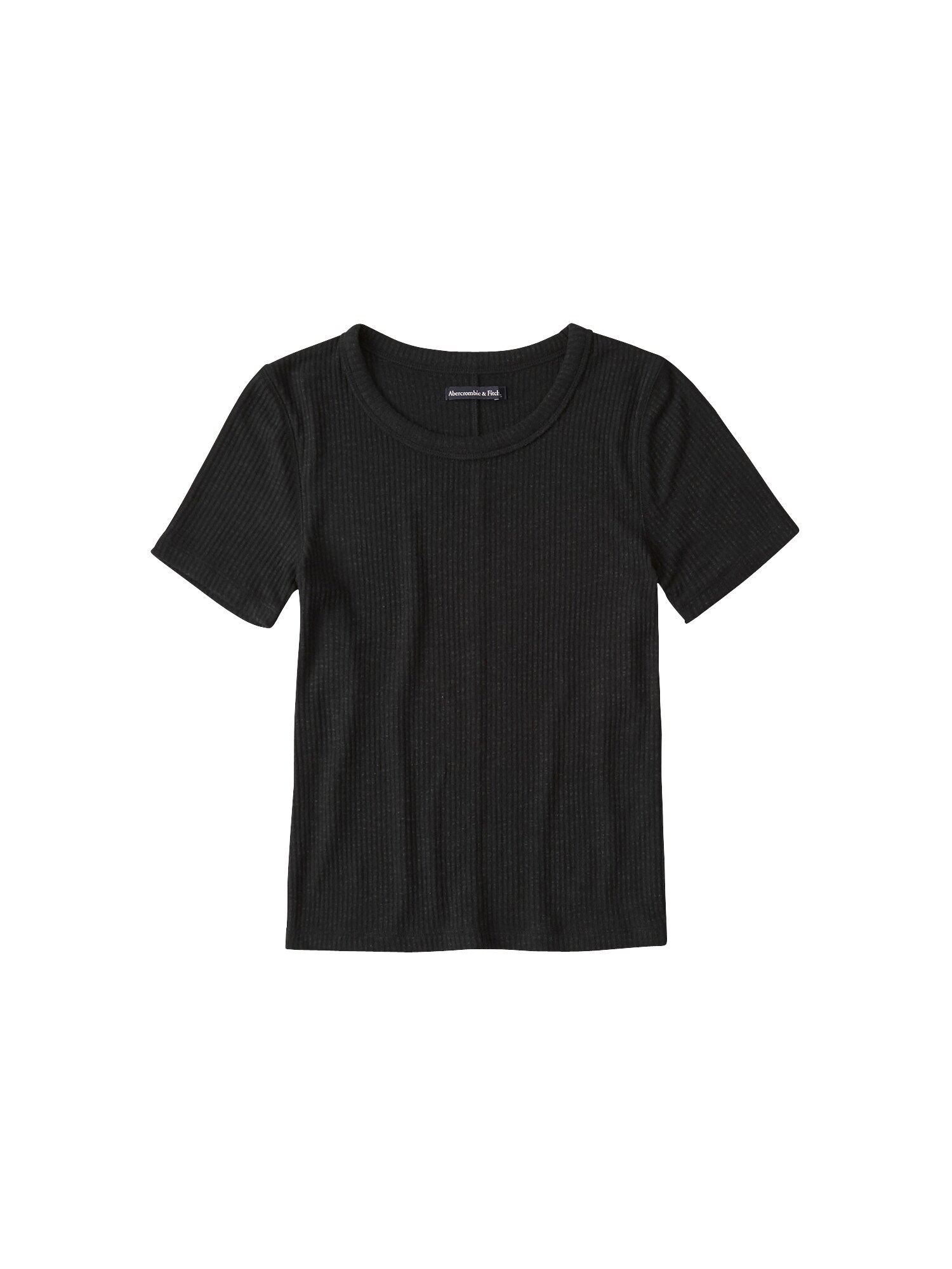 Abercrombie & Fitch Marškinėliai 'S119-SS SLIM RIB TEE NEUTRALS'  juoda