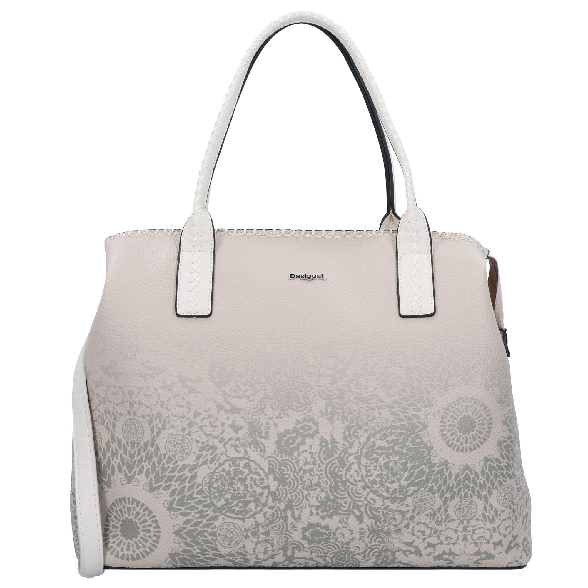 Desigual Dames Handtas Bols Double Gin Holbox Beige desigual kopen in de aanbieding