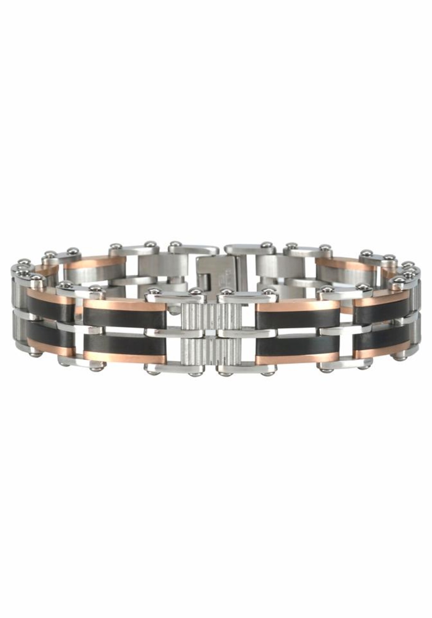 J. Jayz Armband rosegold / schwarz / silber