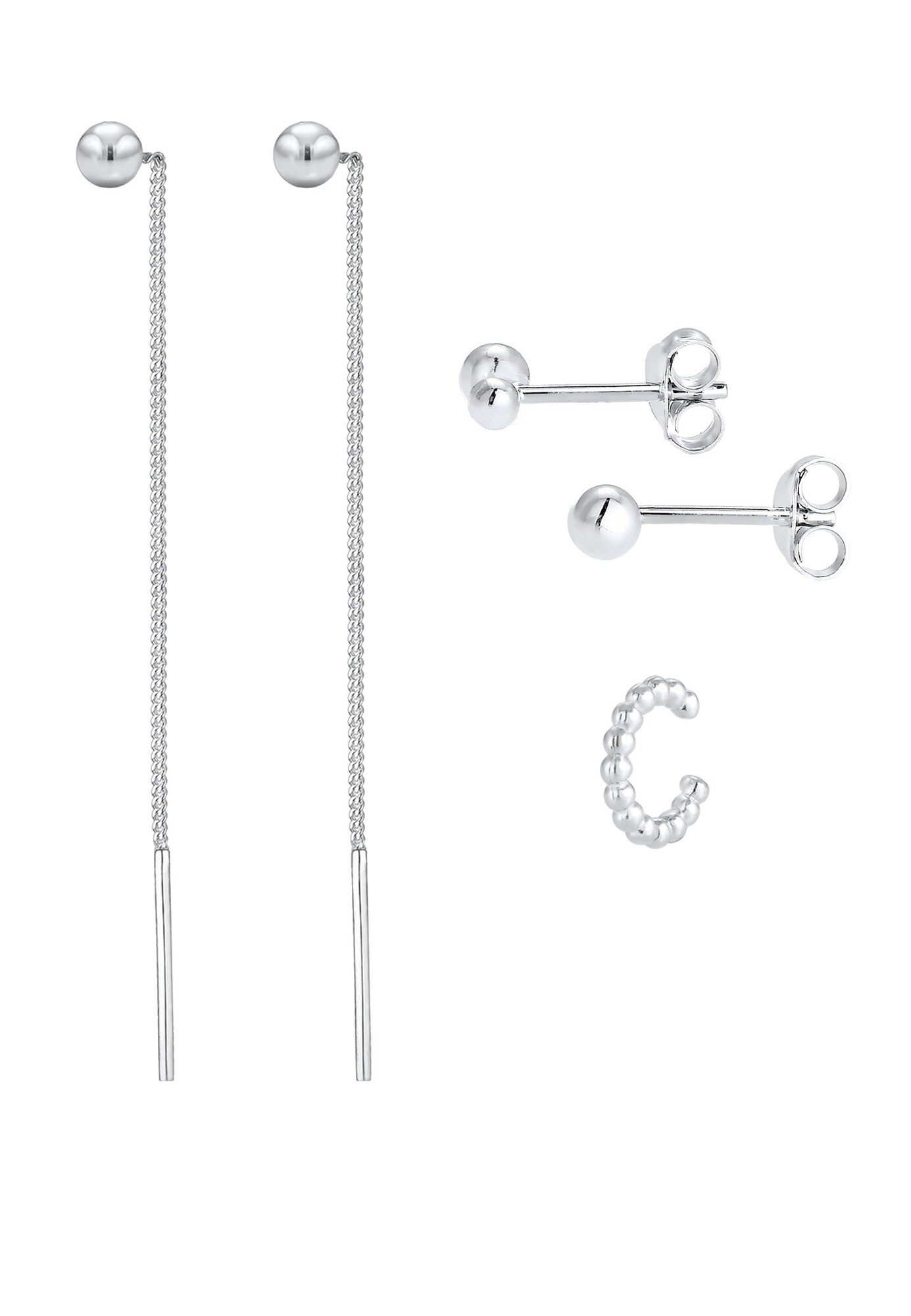 Thumbnail - ELLI Ohrringe Basic Ohrstecker, Earcuff, Geo, Kugel