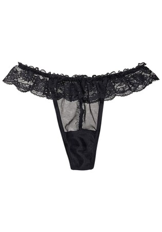 PETITE FLEUR GOLD, String bugyik, fekete