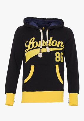 PLUS EIGHTEEN Sweatshirt Geel / Zwart