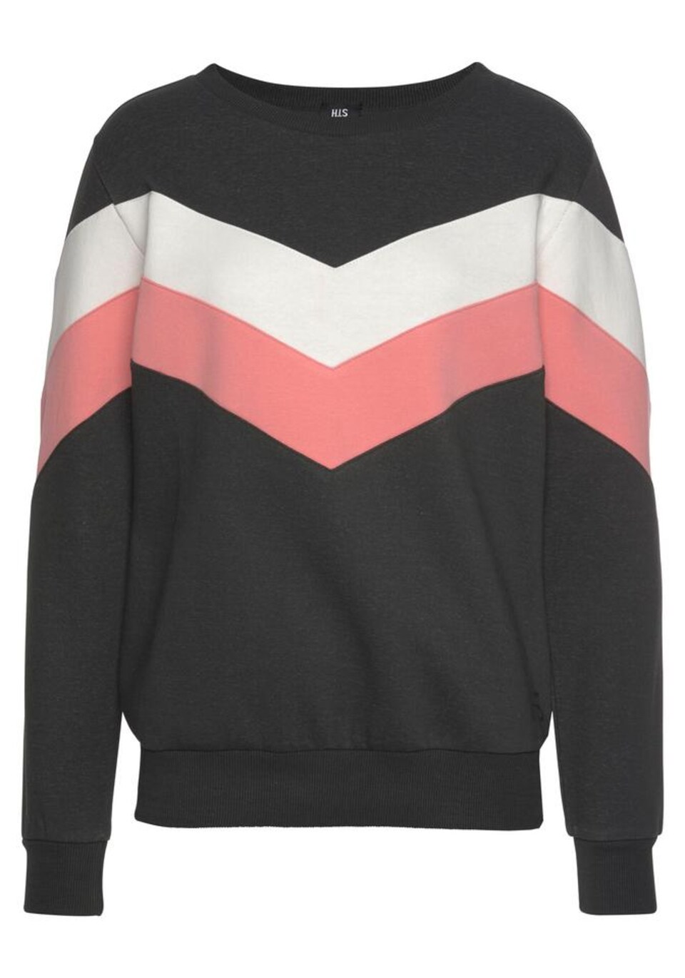 Sweatshirt ljusrosa / svart