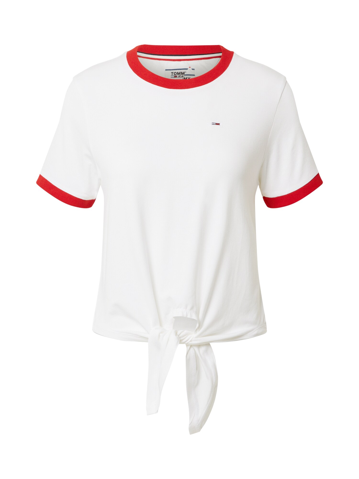 Tommy Jeans Marškinėliai  raudona / balta