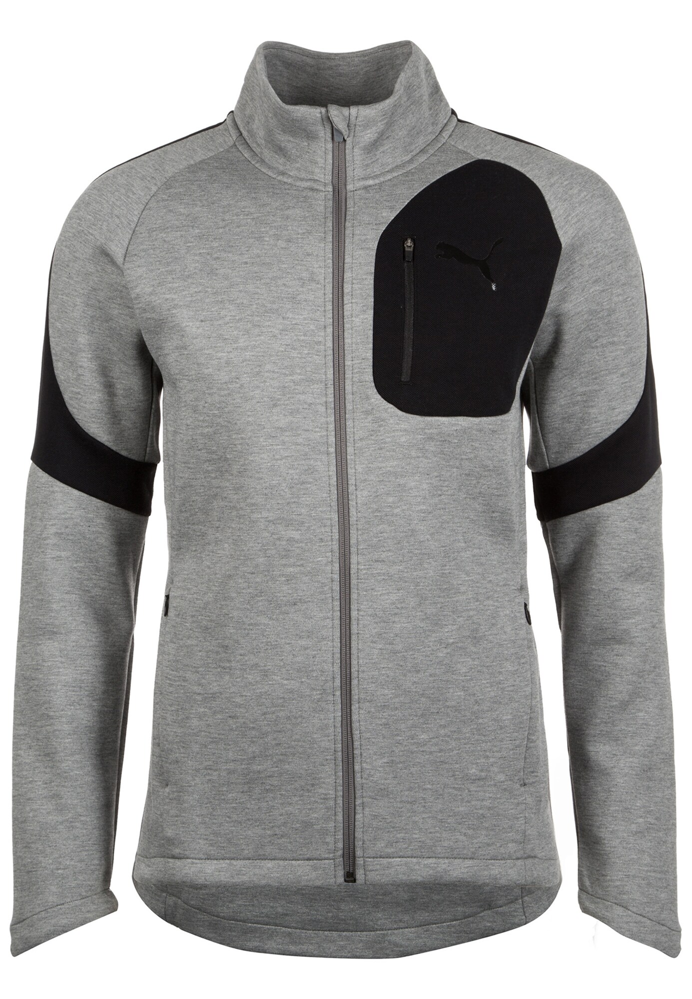 Puma Heren Functionele Jas Evostripe Move Grijs Zwart puma kopen in de aanbieding