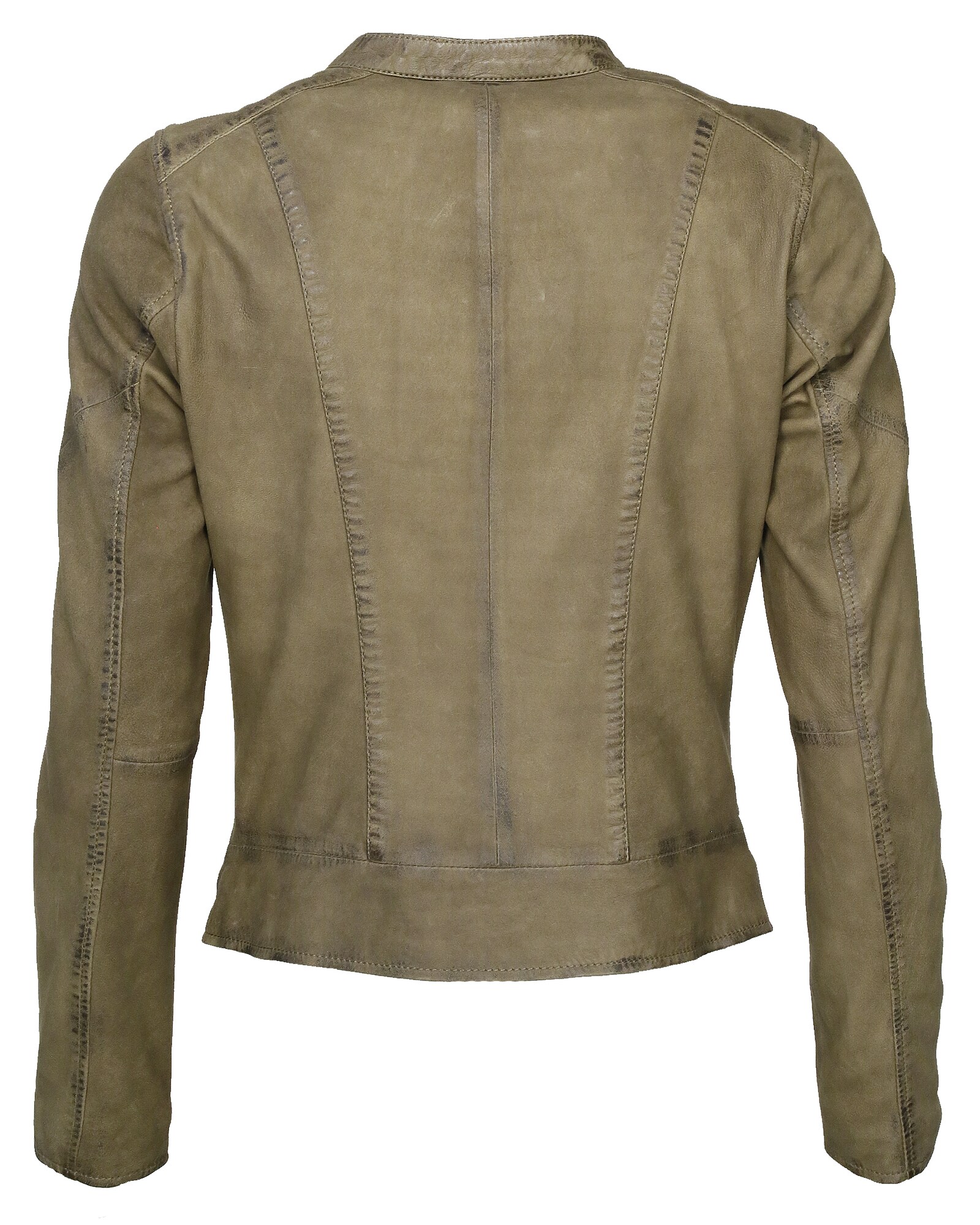 Thumbnail - Maze Lederjacke mit Rundhalskragen  Avoca