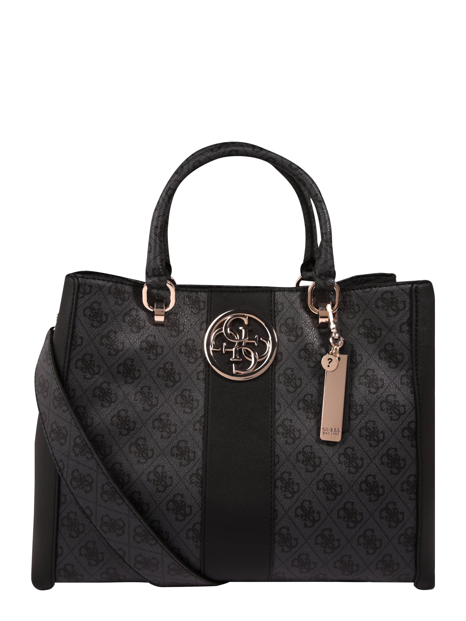 Guess Dames Handtas Bluebelle Carryall Donkergrijs guess kopen in de aanbieding