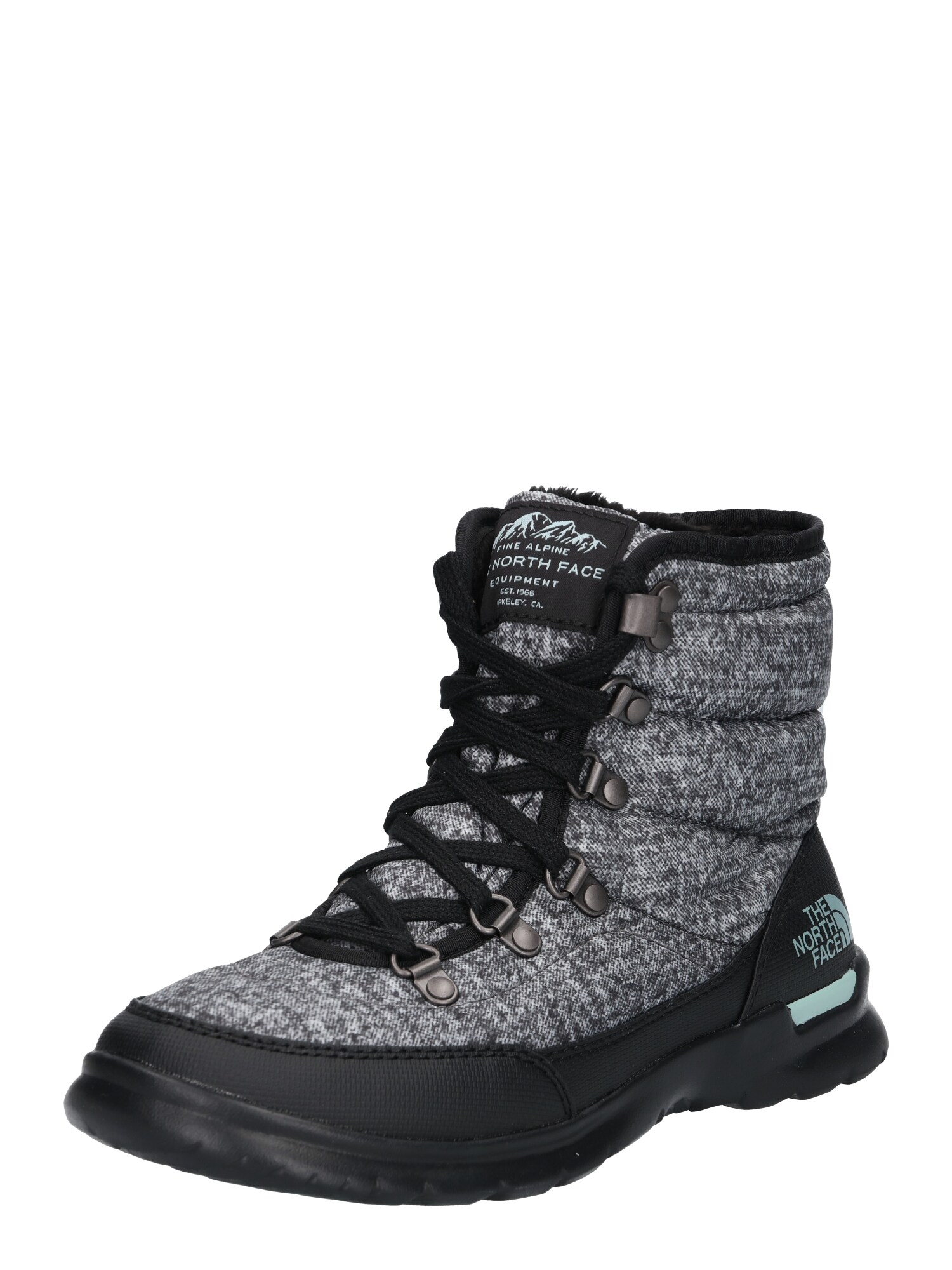 The North Face Dames Sportschoen Womens Thermoball Lace Ii Turquoise Grijs Zwart the north face kopen in de aanbieding