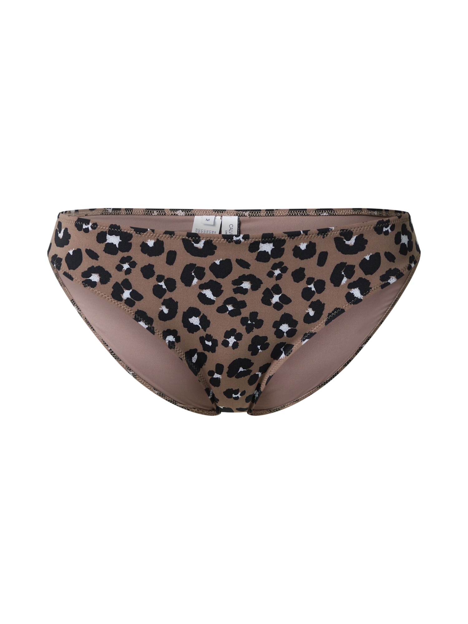 Calvin Klein Swimwear Bikinio kelnaitės  šviesiai ruda / juoda / balta
