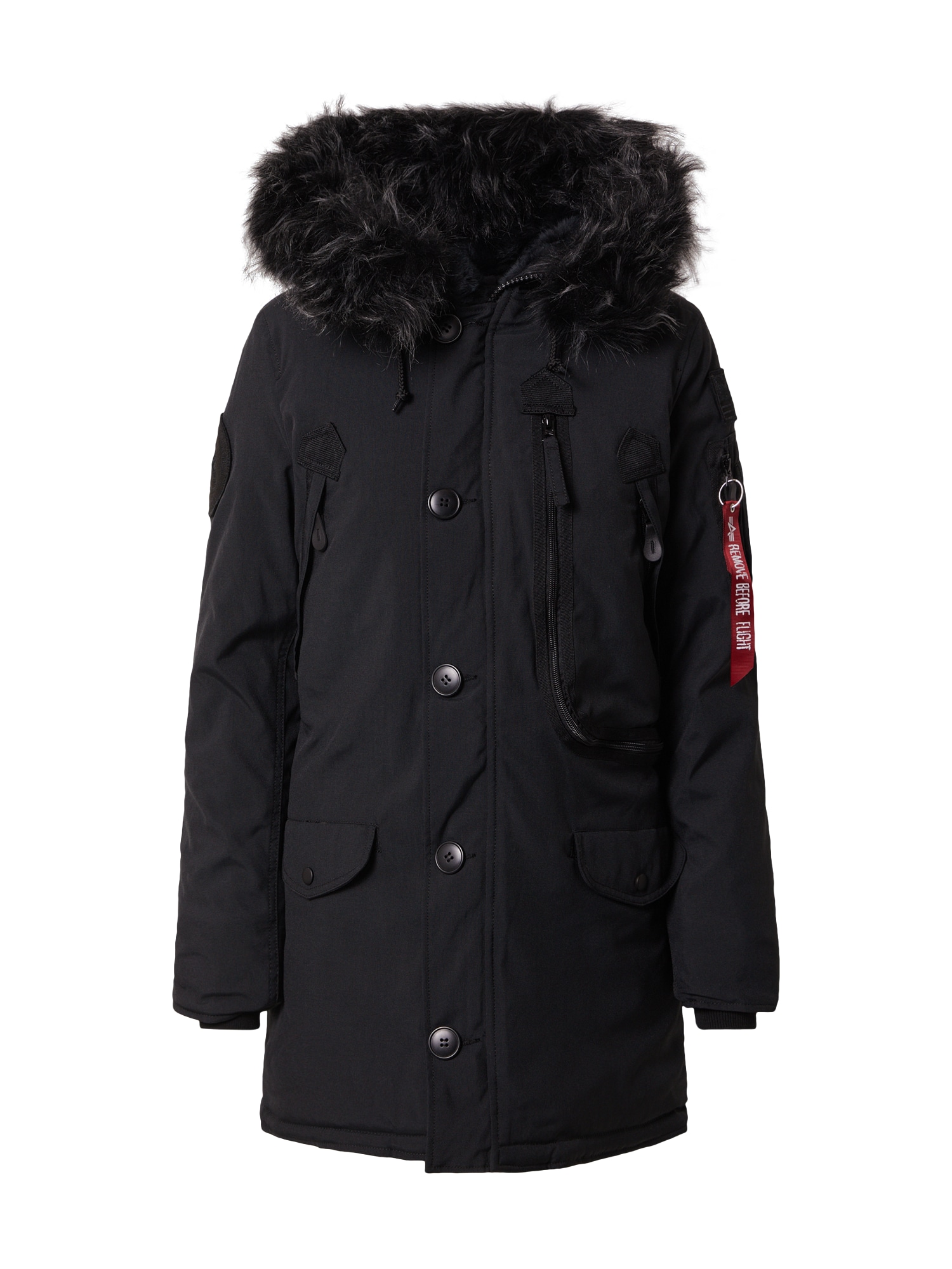ALPHA INDUSTRIES Zimná parka 'Polar'  čierna