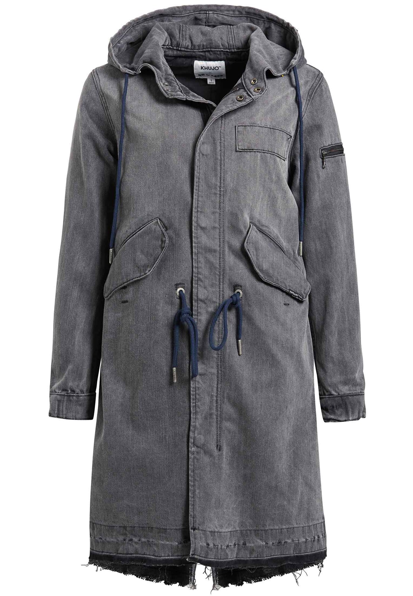 Khujo Dames Tussenmantel Miranda Black Denim khujo kopen in de aanbieding