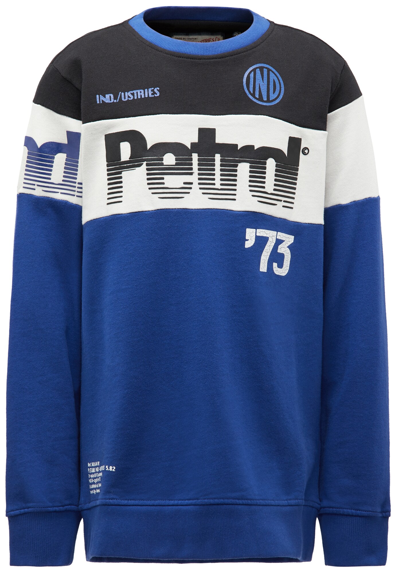 Petrol Industries Meisjes Sweatshirt Blauw Zwart Wit petrol industries kopen in de aanbieding