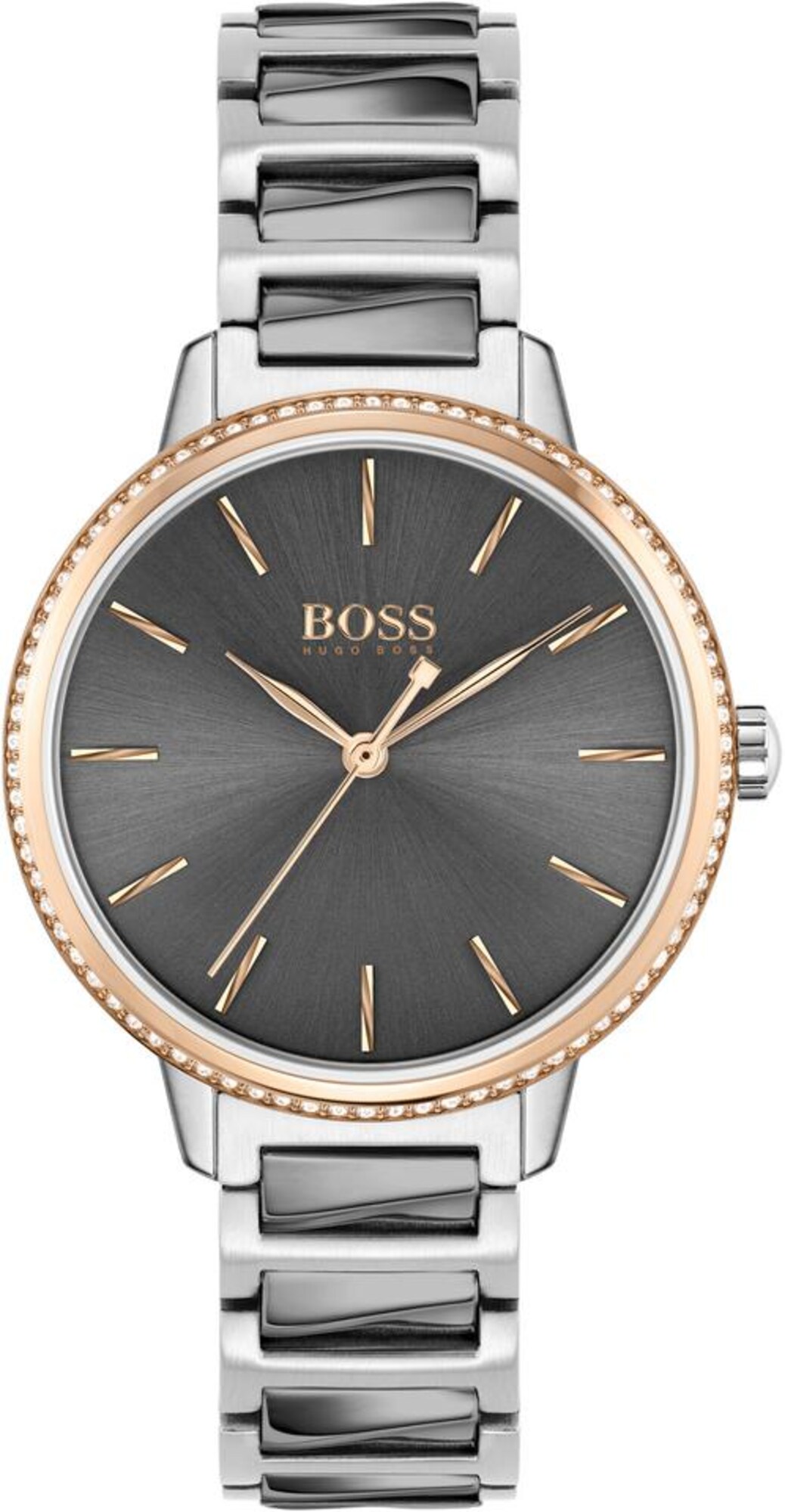 BOSS Analoginis (įprastinio dizaino) laikrodis 'SIGNATURE'  rožinio aukso spalva / sidabrinė / balta / tamsiai pilka