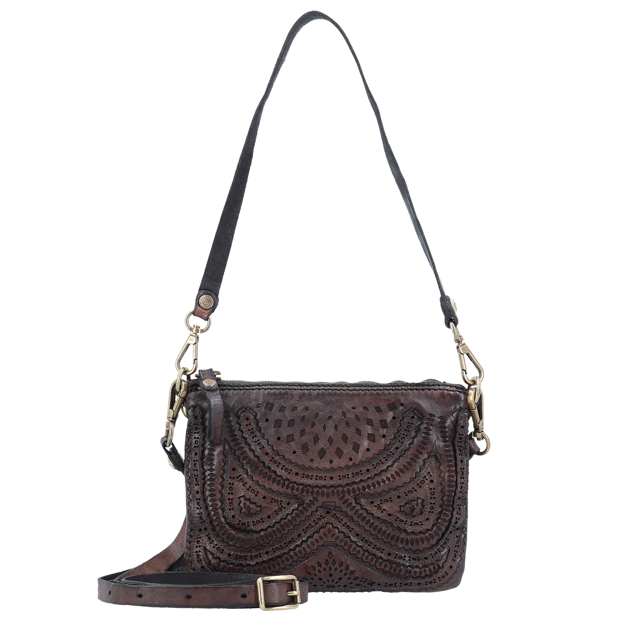 Campomaggi Dames Schoudertas Bruin Taupe campomaggi kopen in de aanbieding